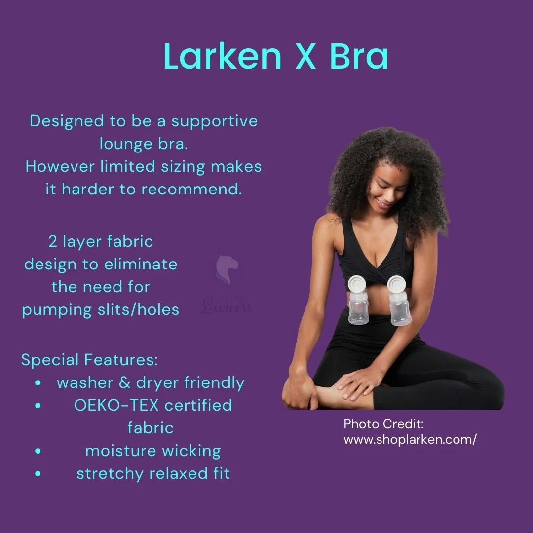 Woman using hands-free pumping feature on Larken X supportive lounge bra with built-in breast pump compatibility