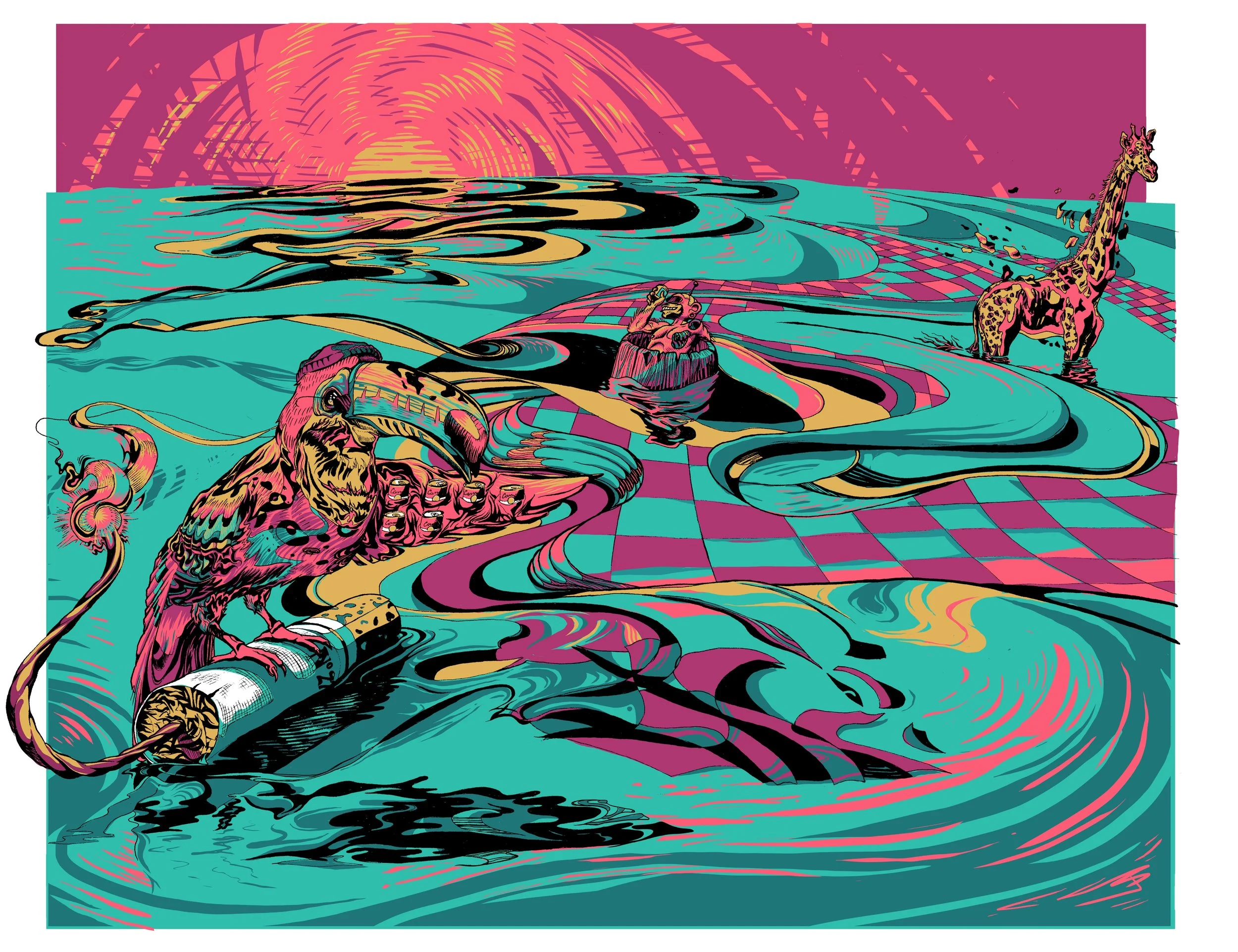 A Panhandalin’ toucan sellin campbell’s soup cans