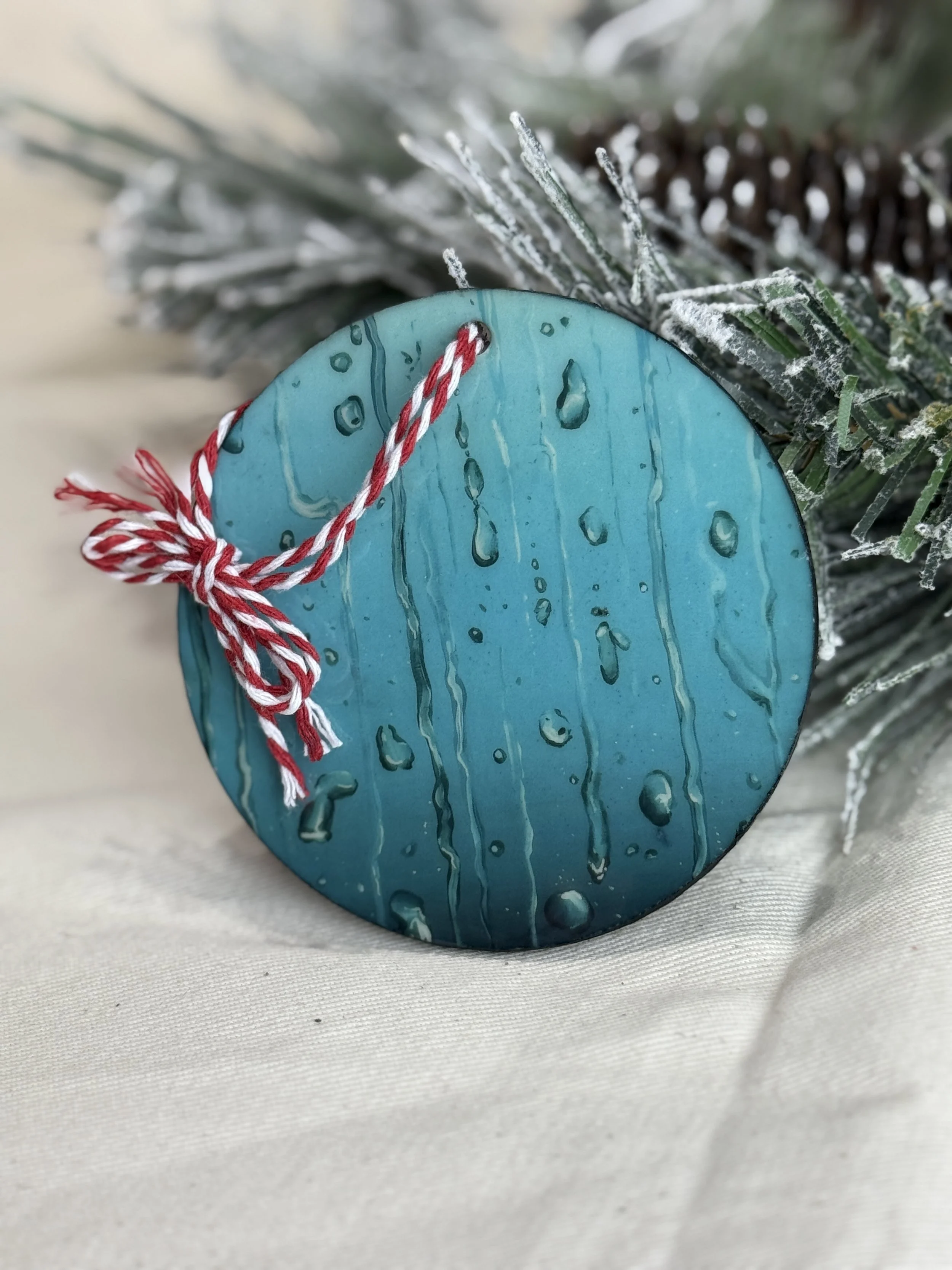 Blue Raindrop Ornament