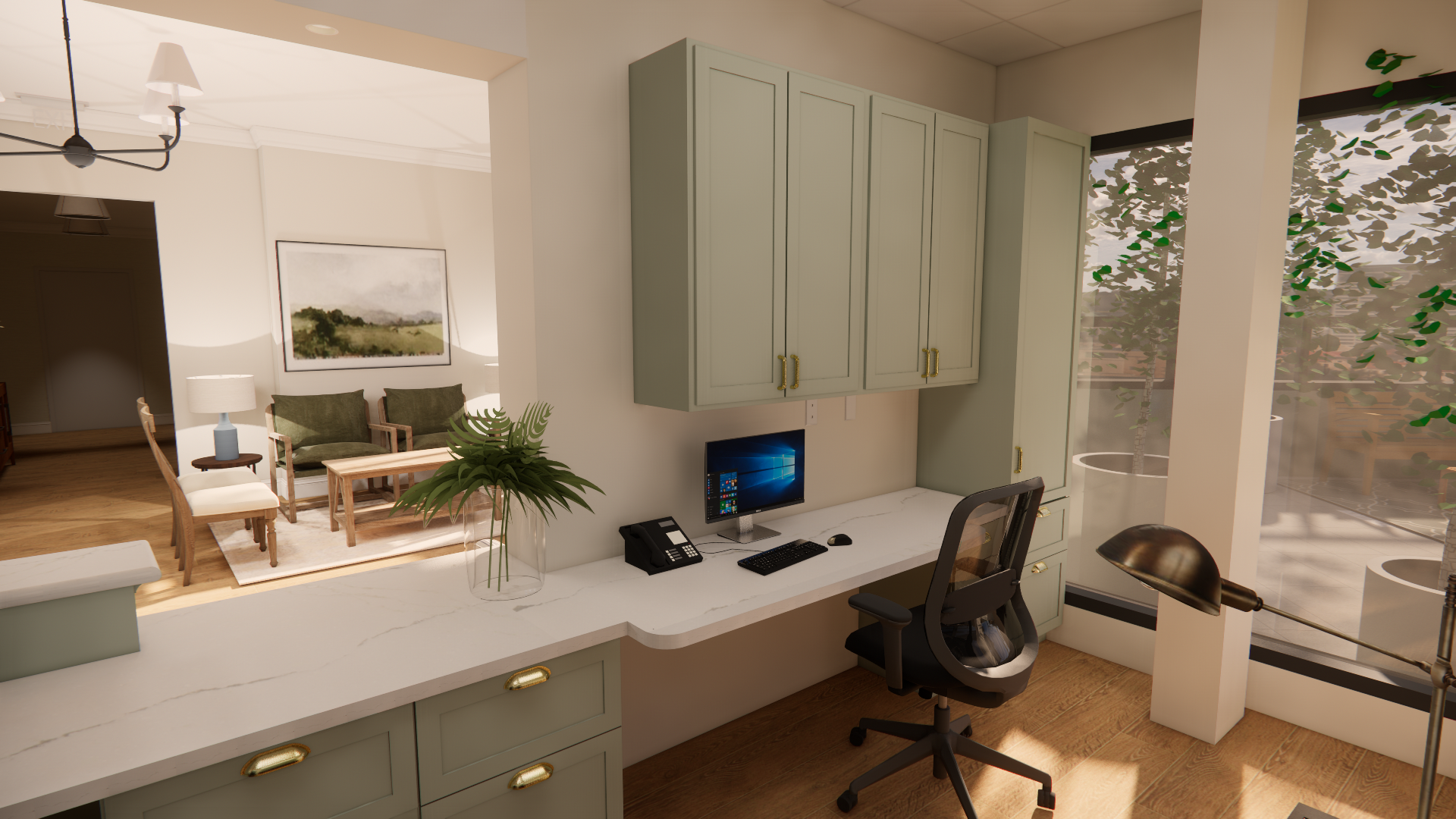 rendering dentist office reception