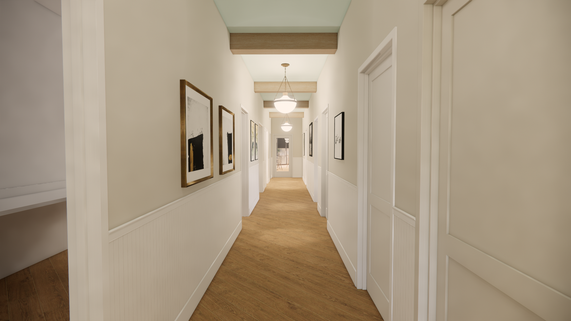 rendering dentist office corridors