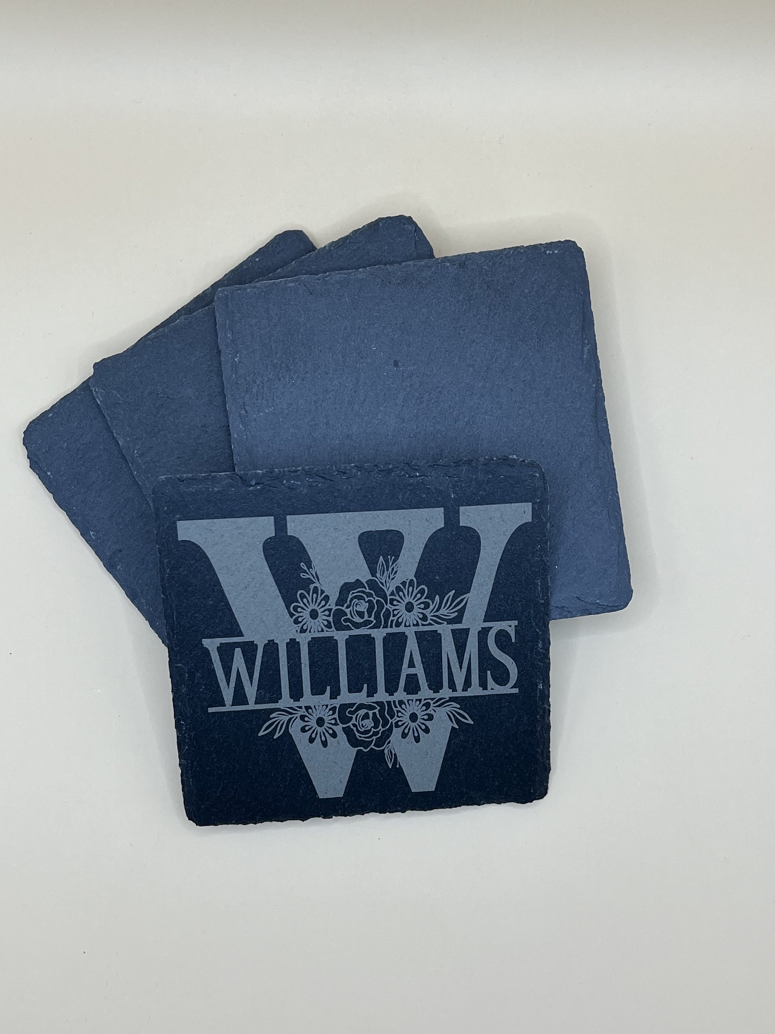 Slate Coasters Personalized