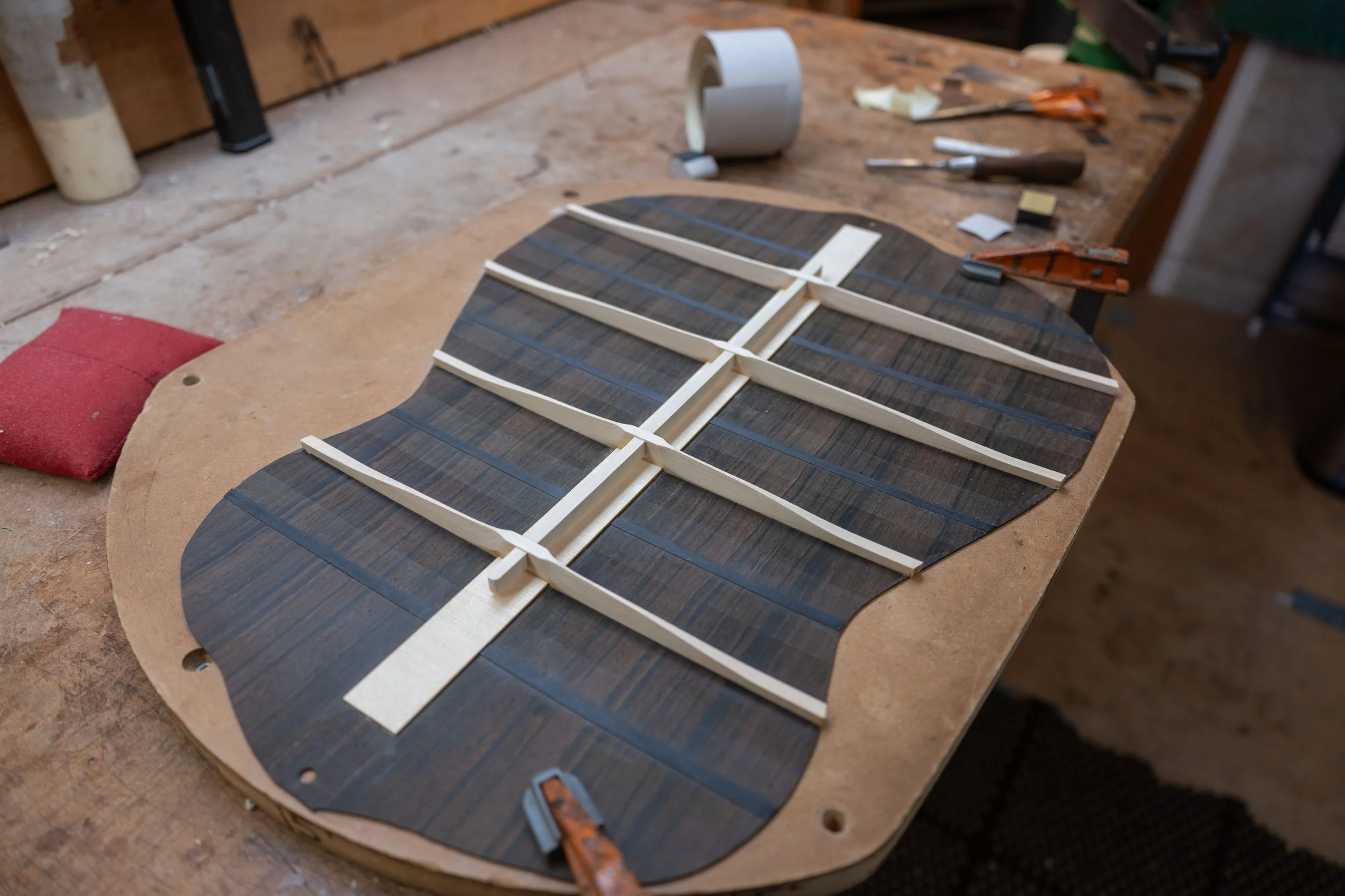 Here's the back cleaned up and ready for fitting to the rim.