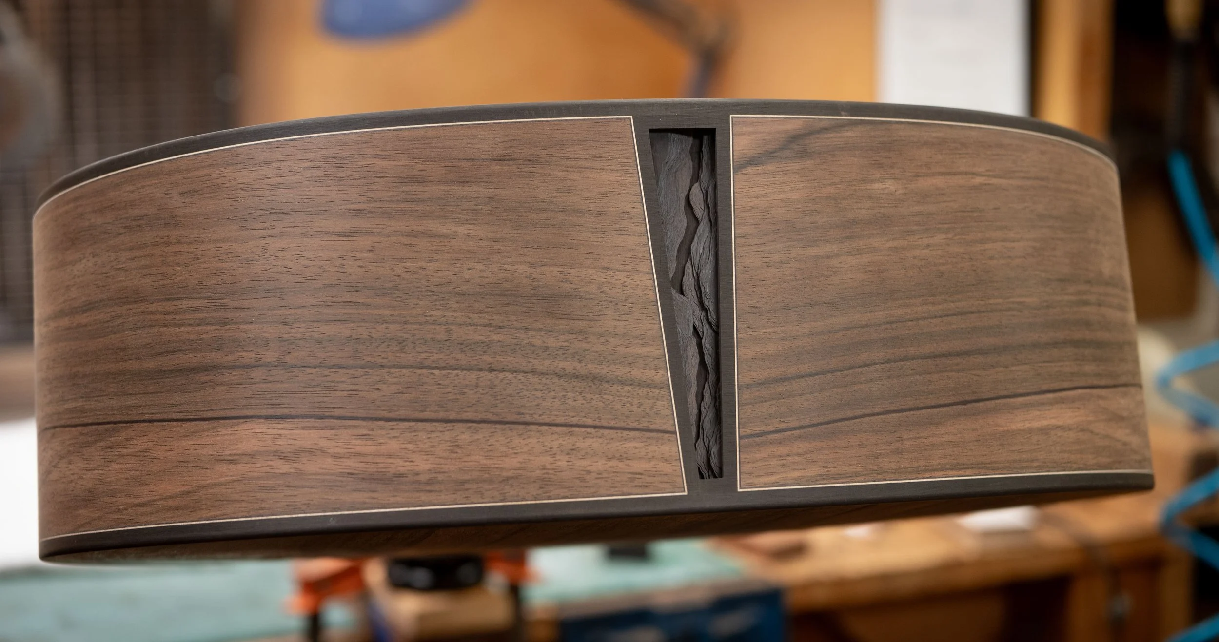 Silverman live edge butt wedge inlay.