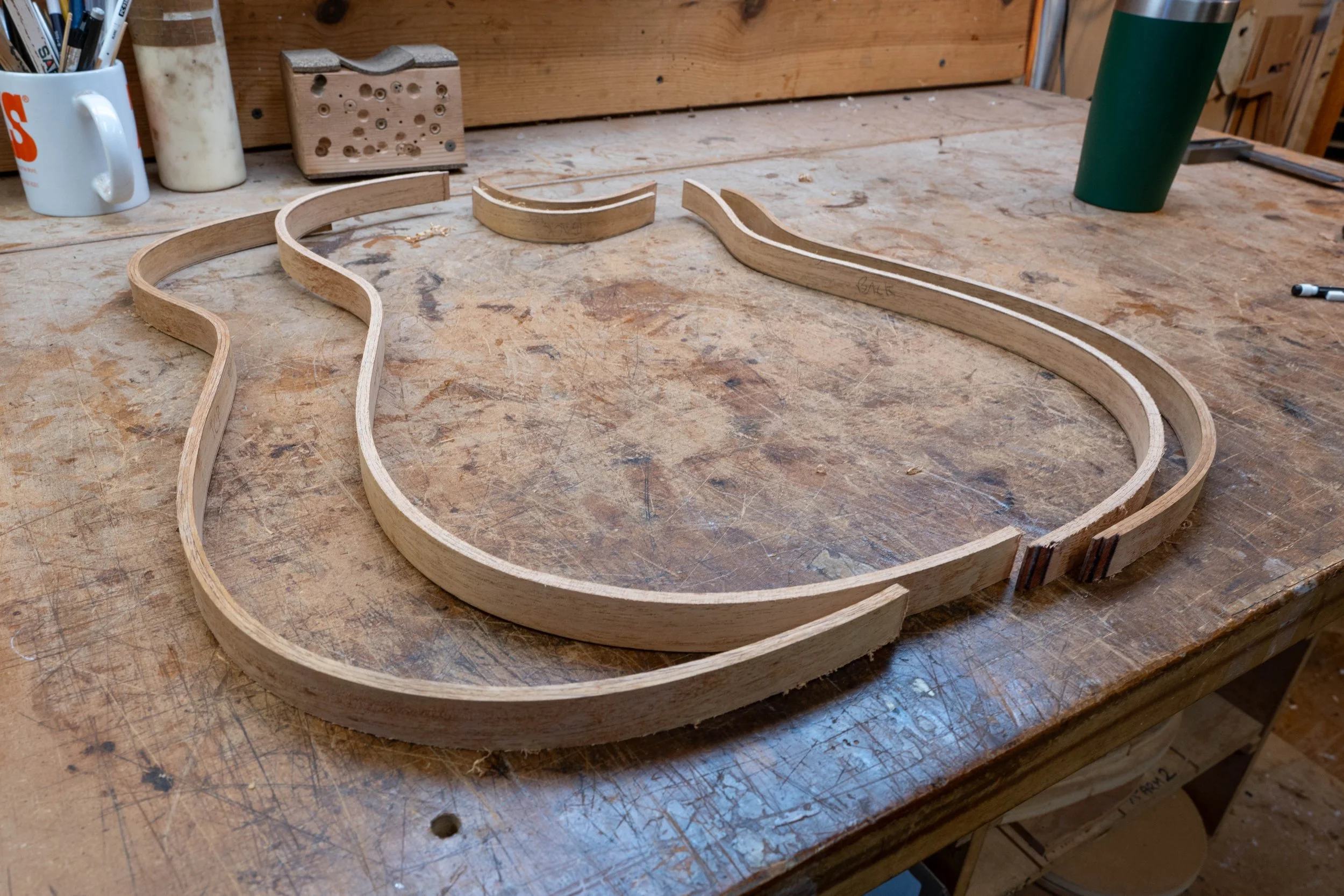 The linings for the top and back