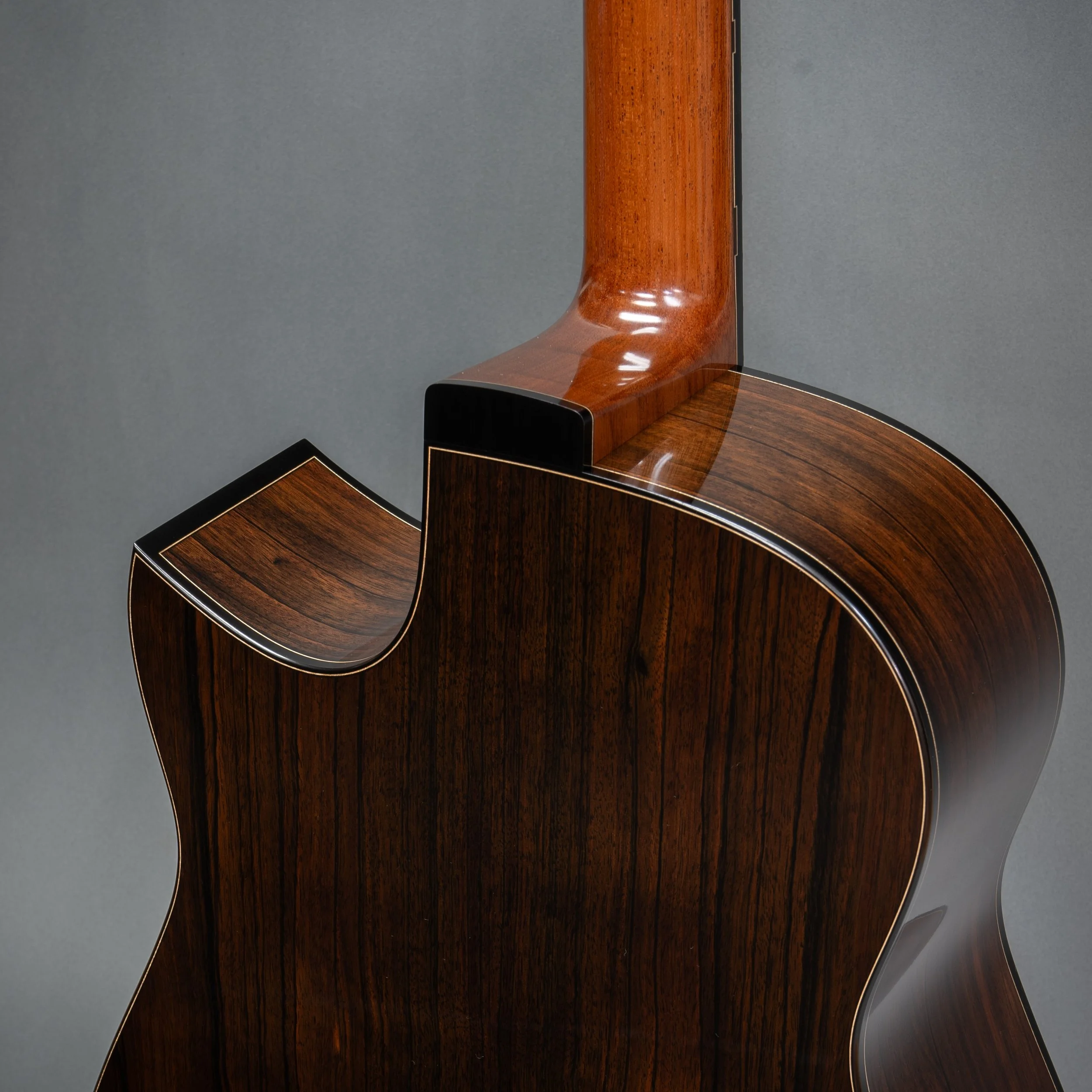 Silverman guitar cutaway. Malaysian Blackwood.