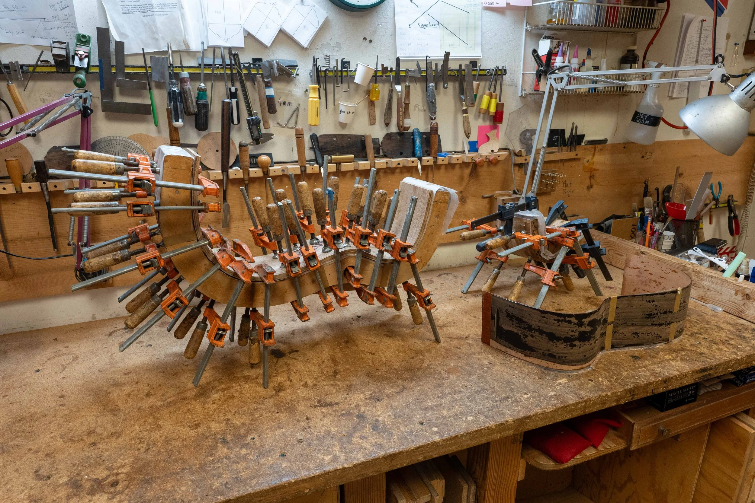 Laminating the inner and outer sides.