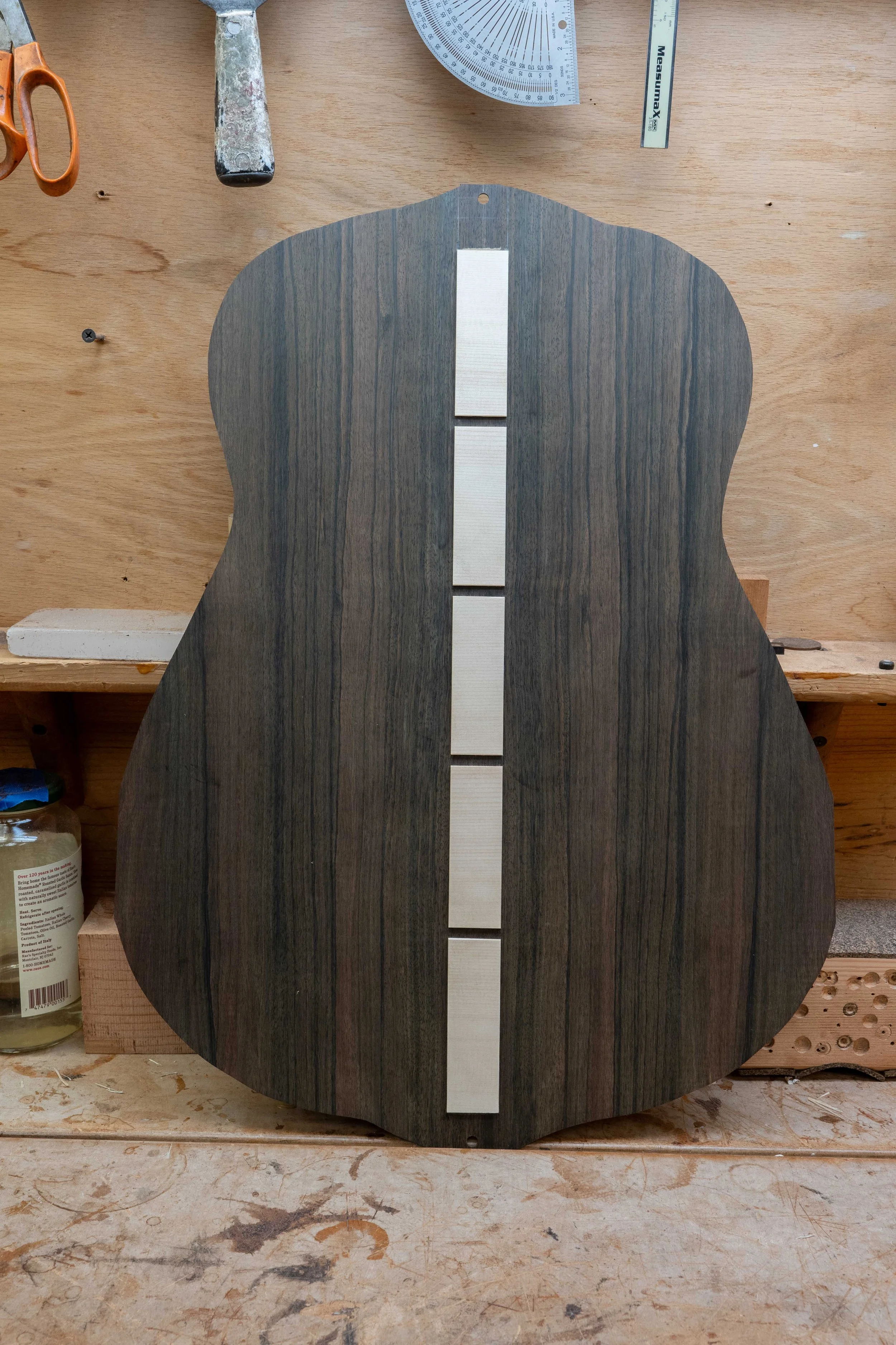 Notches are cut for the back braces. 