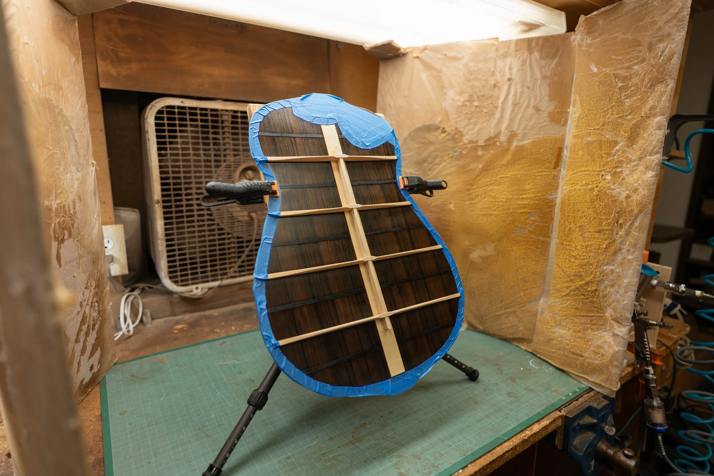 And then shellac is sprayed on the inside to seal it.