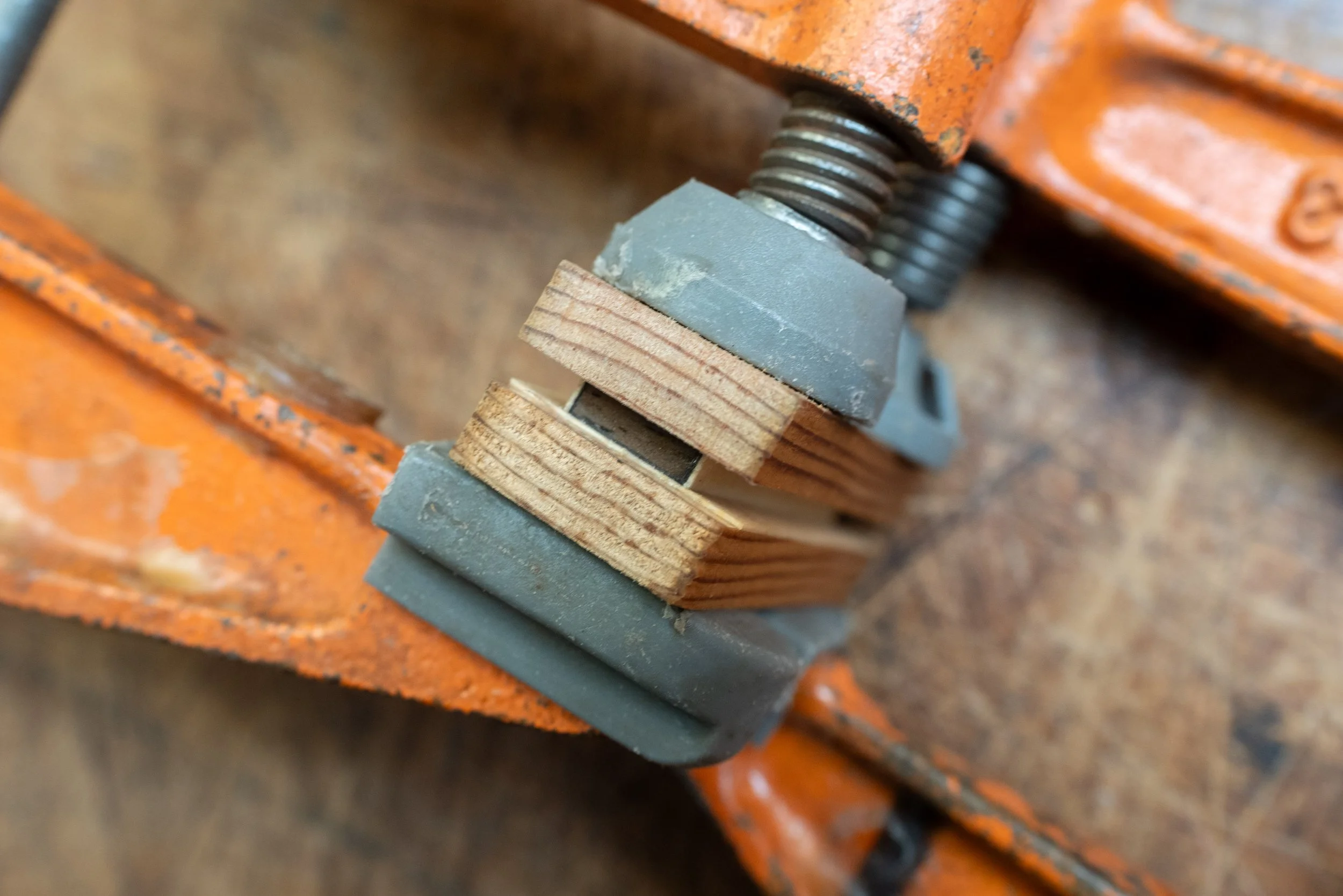 And then I glued a layer of black, and then a layer of white purfling around the rectangle.