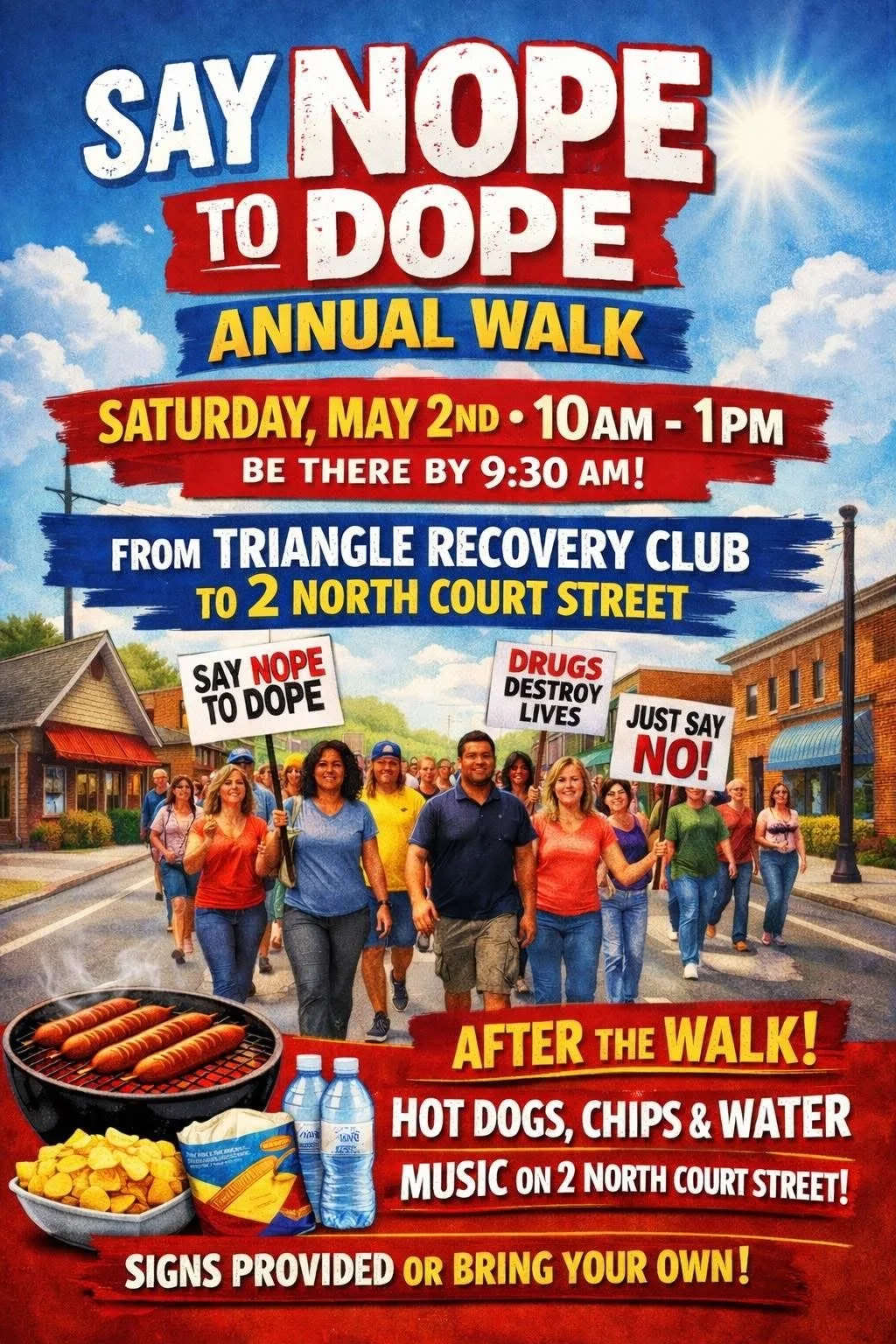 Say NOPE TO DOPE Walk 🚫