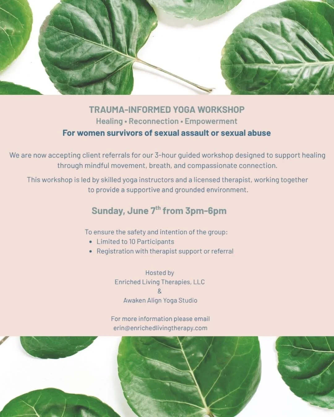 TRAUMA-INFORMED YOGA WORKSHOP 🧘‍♀️