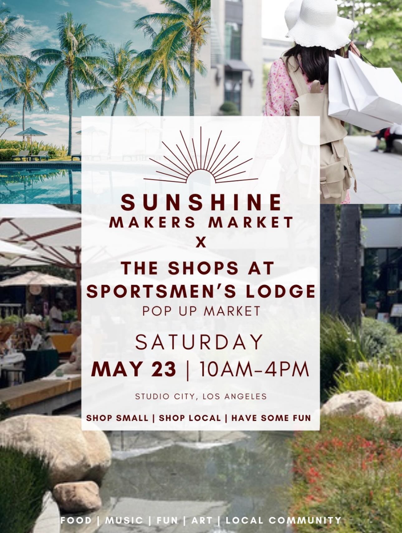 ☀️Next Saturday, May 23rd, join us at Studio City&rsquo;s premier oasis @shopsatsportsmenslodge for a beautiful day of shopping small, shopping local and having some fun in this spring!

From 10am-4pm we&rsquo;ll be joined by another outstanding line