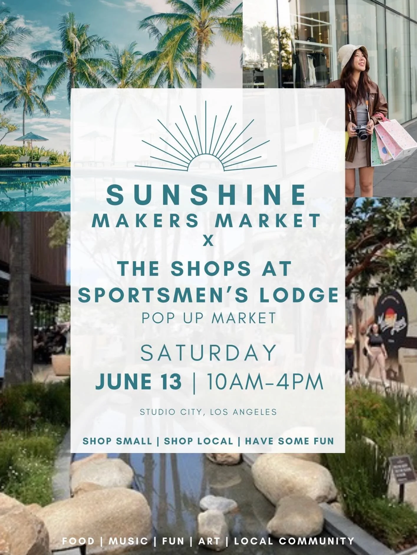 ☀️This Saturday, June 13th, join us at Studio City&rsquo;s premier oasis @shopsatsportsmenslodge for a beautiful day of shopping small, shopping local and having some fun in this spring!

From 10am-4pm we&rsquo;ll be joined by another outstanding lin