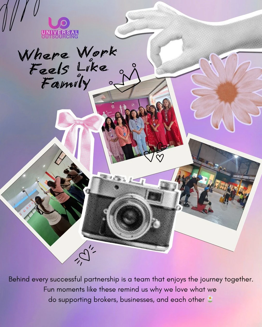 Work doesn&rsquo;t just feel like a job when you&rsquo;re surrounded by a team that feels like family💖
Here&rsquo;s to the fun moments that make our journey together unforgettable. 

Why stress when you can rest? 😌 Outsource with a team that&rsquo;