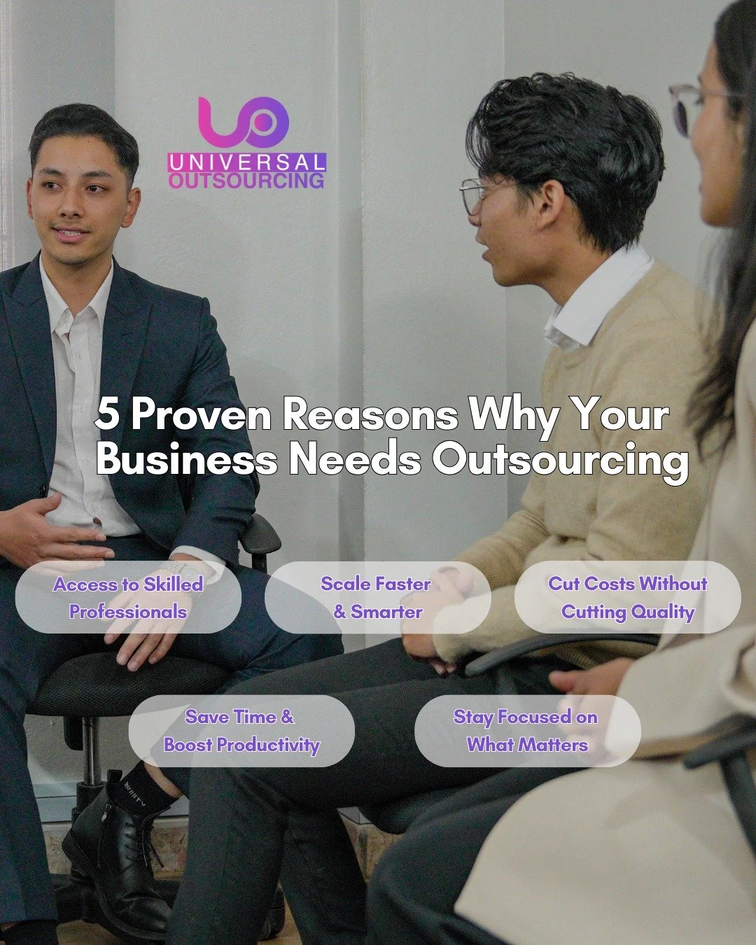 Outsourcing isn&rsquo;t just a trend; it&rsquo;s a strategy 🌟
 Discover the 5 Proven Reasons why your business needs to embrace it. From freeing up time to accessing expert skills, the benefits are endless.

Don&rsquo;t miss out on the chance to str
