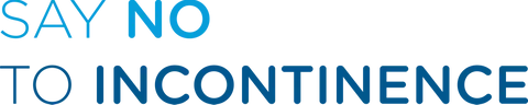Text saying 'Say No to Incontinence' in bold, blue font.