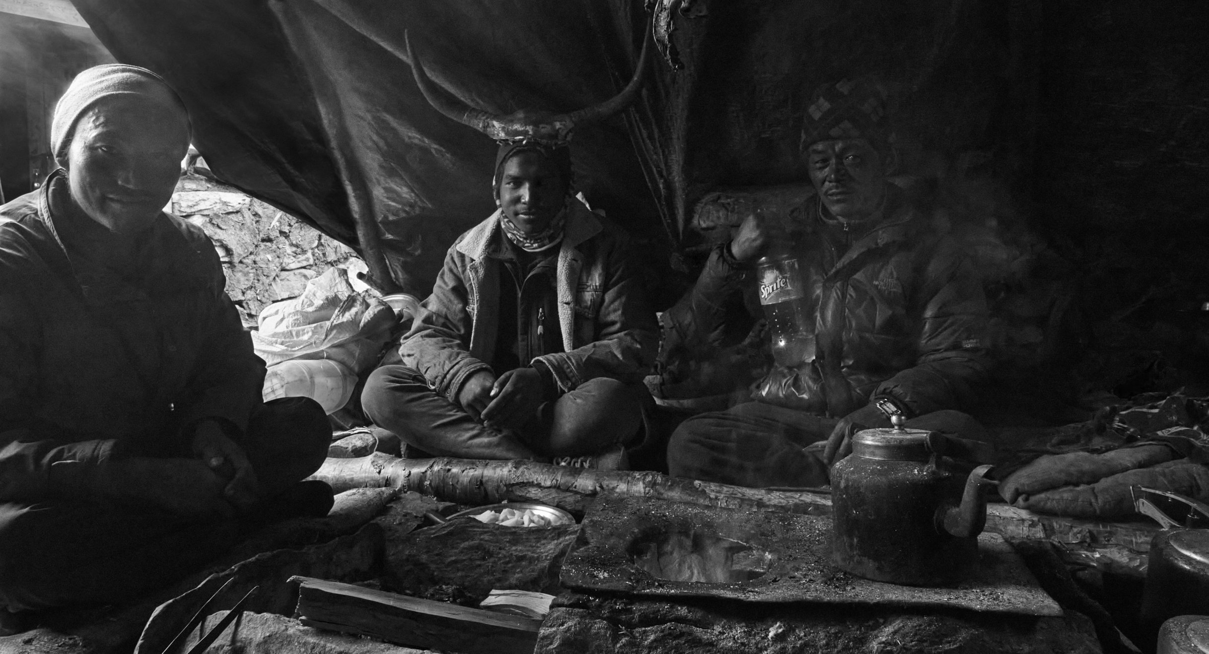 Yak herder humour B&W