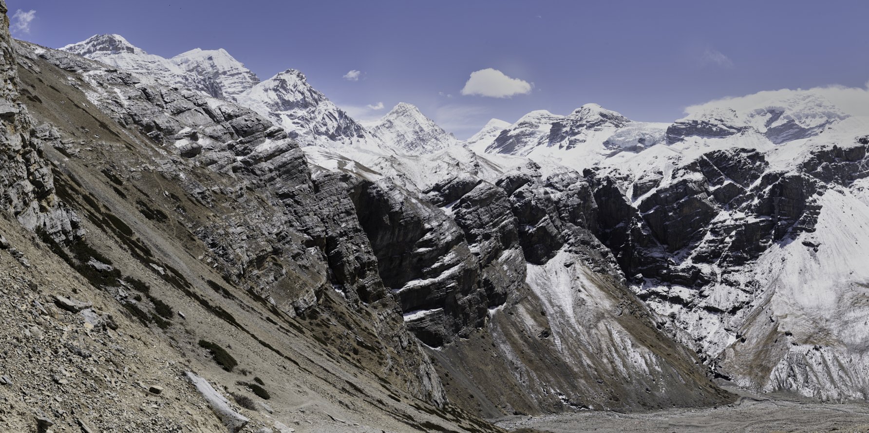 Phedi to High Camp Panorama