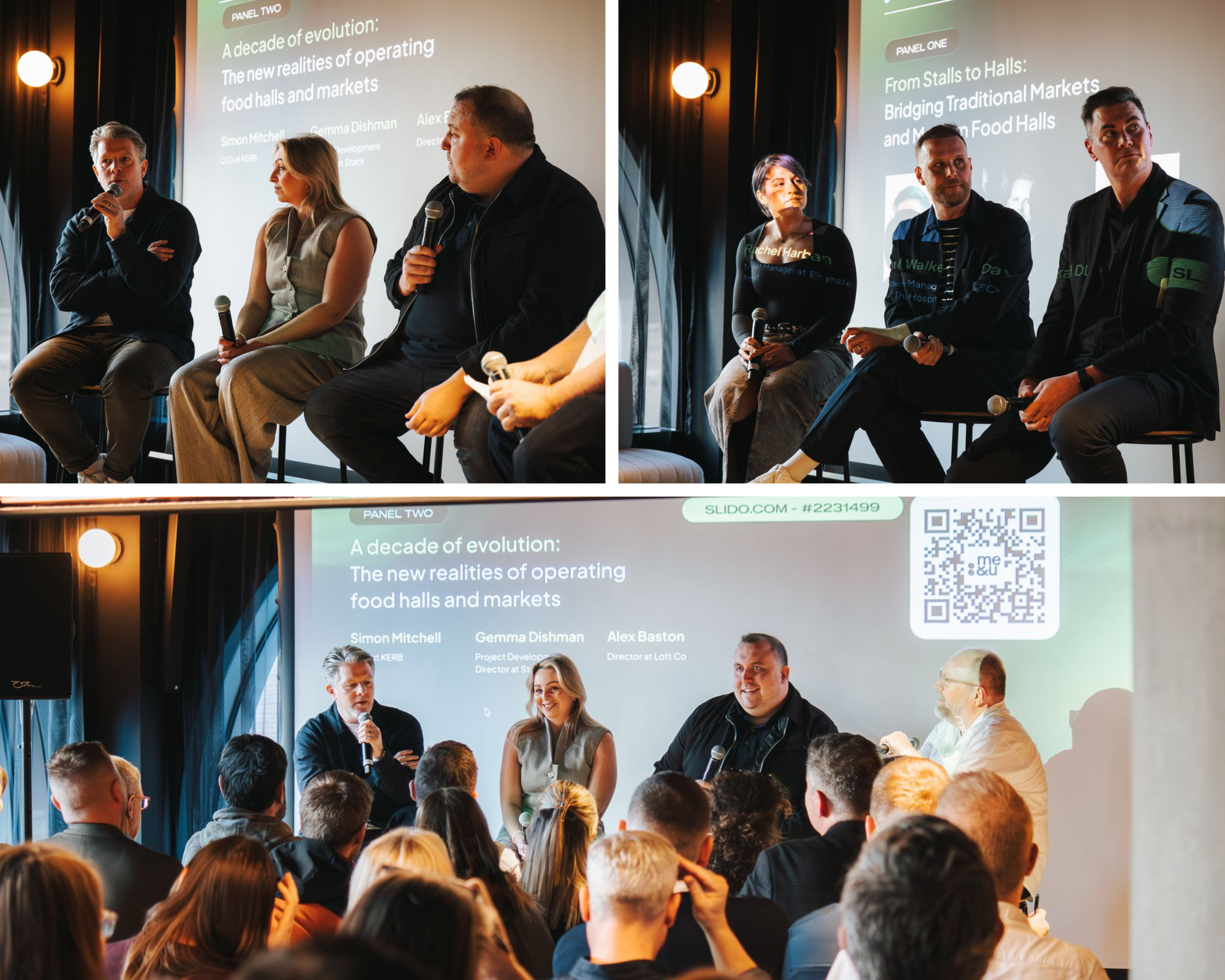 A selection of photos showing the panels at Beyond the Counter Live