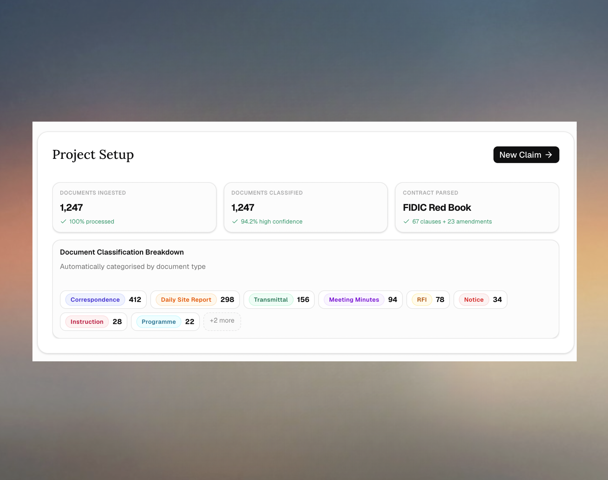 Claims evidence packages in hours (Copy)