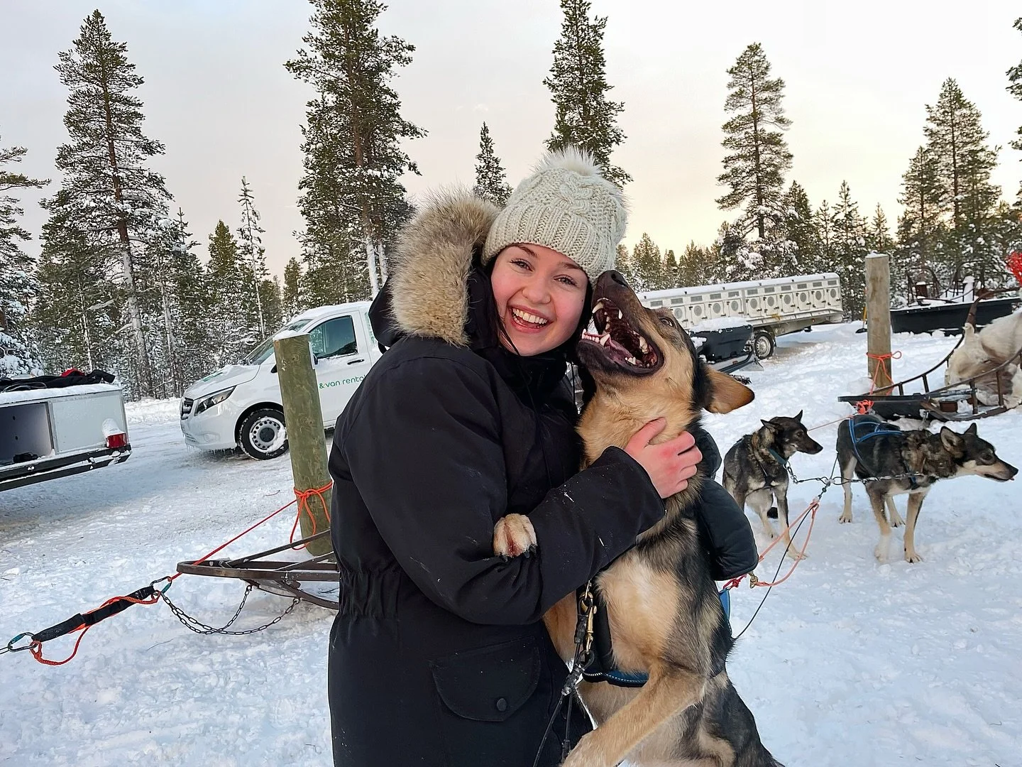 Got a lot of husky kisses this morning! 🐾💋