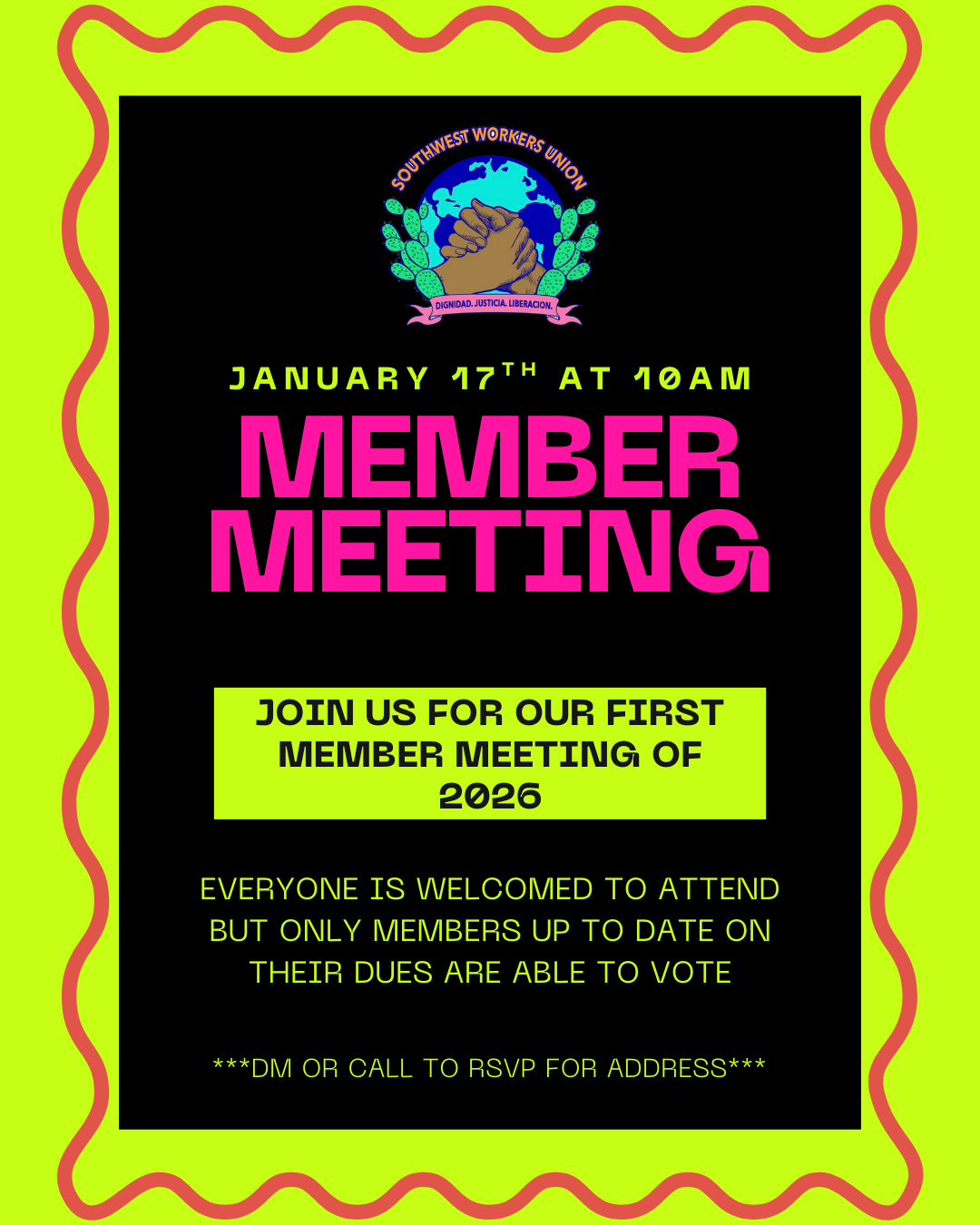 Join Us For Our First Member Meeting of 2026!