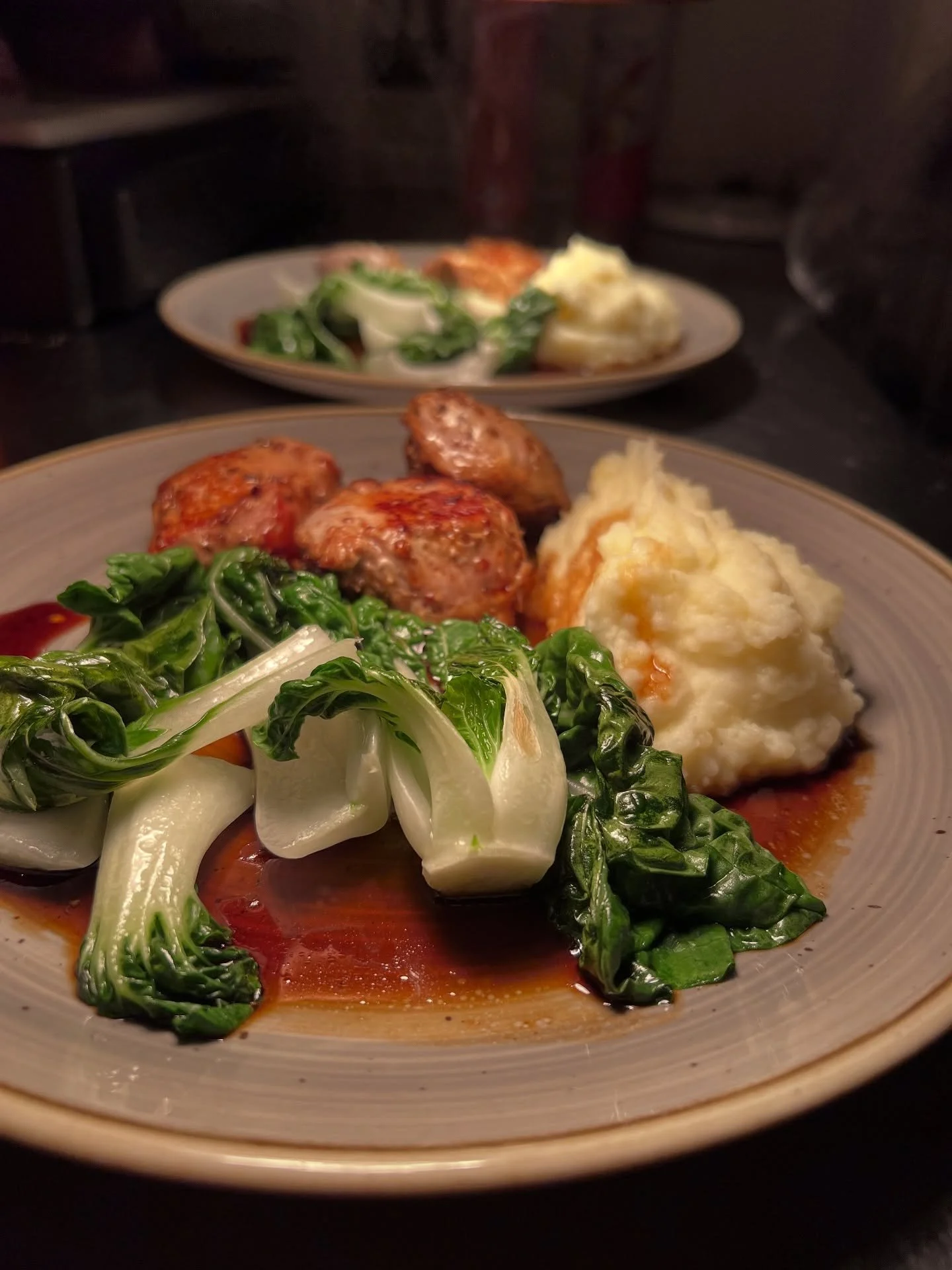 Schweinefilet, Wasabi Kartoffelp&uuml;ree, Pak Choi 
#zurfischerin #essen #essenmachtgl&uuml;cklich #food #foodblogger #foodlover #genuss #foddstagram #instagram #lindau