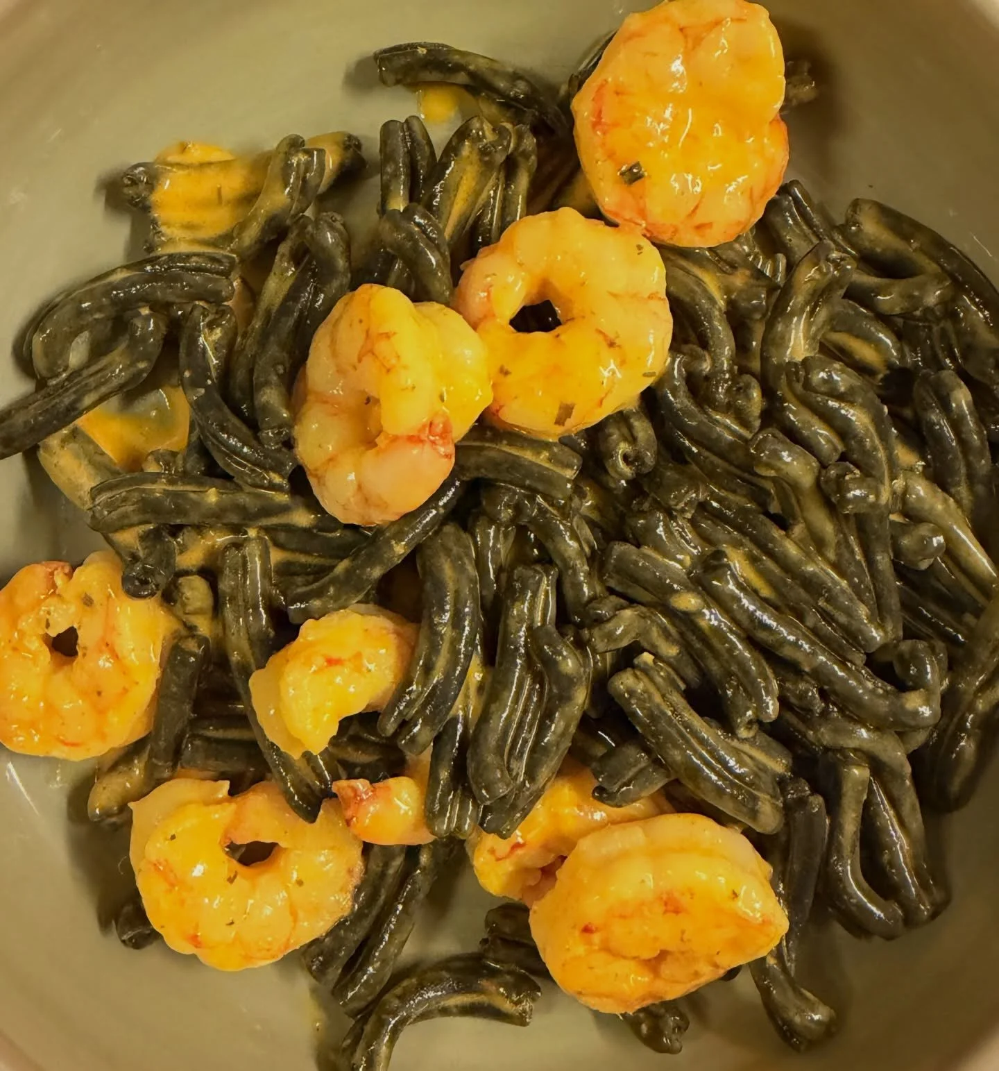 Pasta, Garnelen, Curry Sauce 
#zurfischerin #pasta #curry #food #foodlover