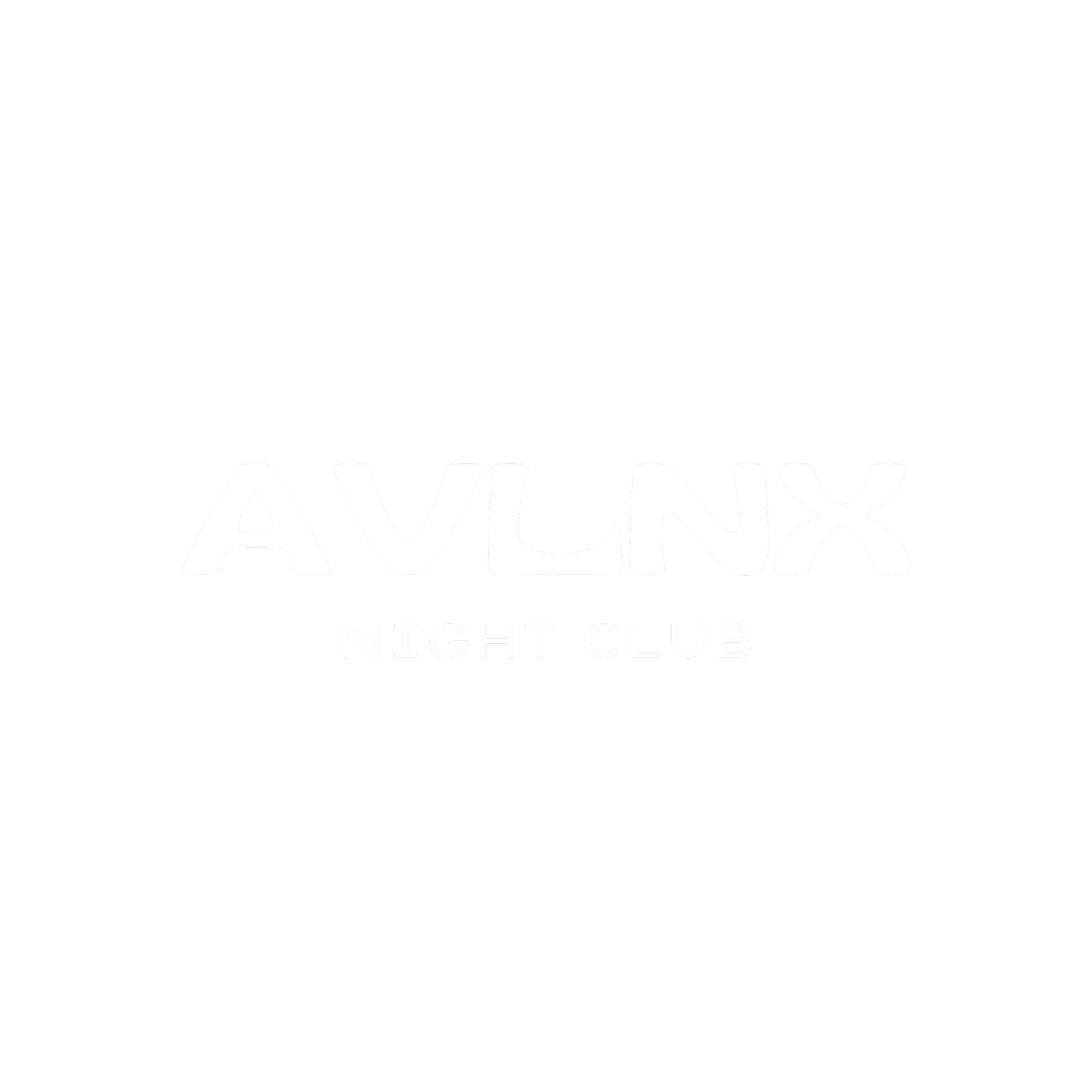 logo du nightclub 'AVLNX Night Club' sur fond noir