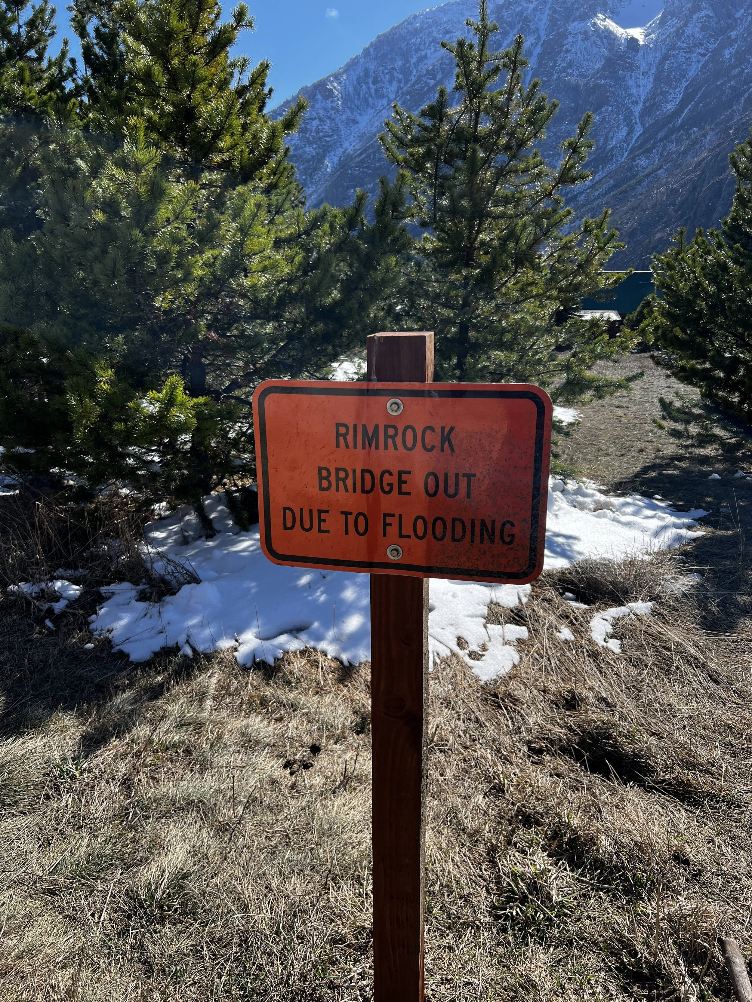 Post-flood signage