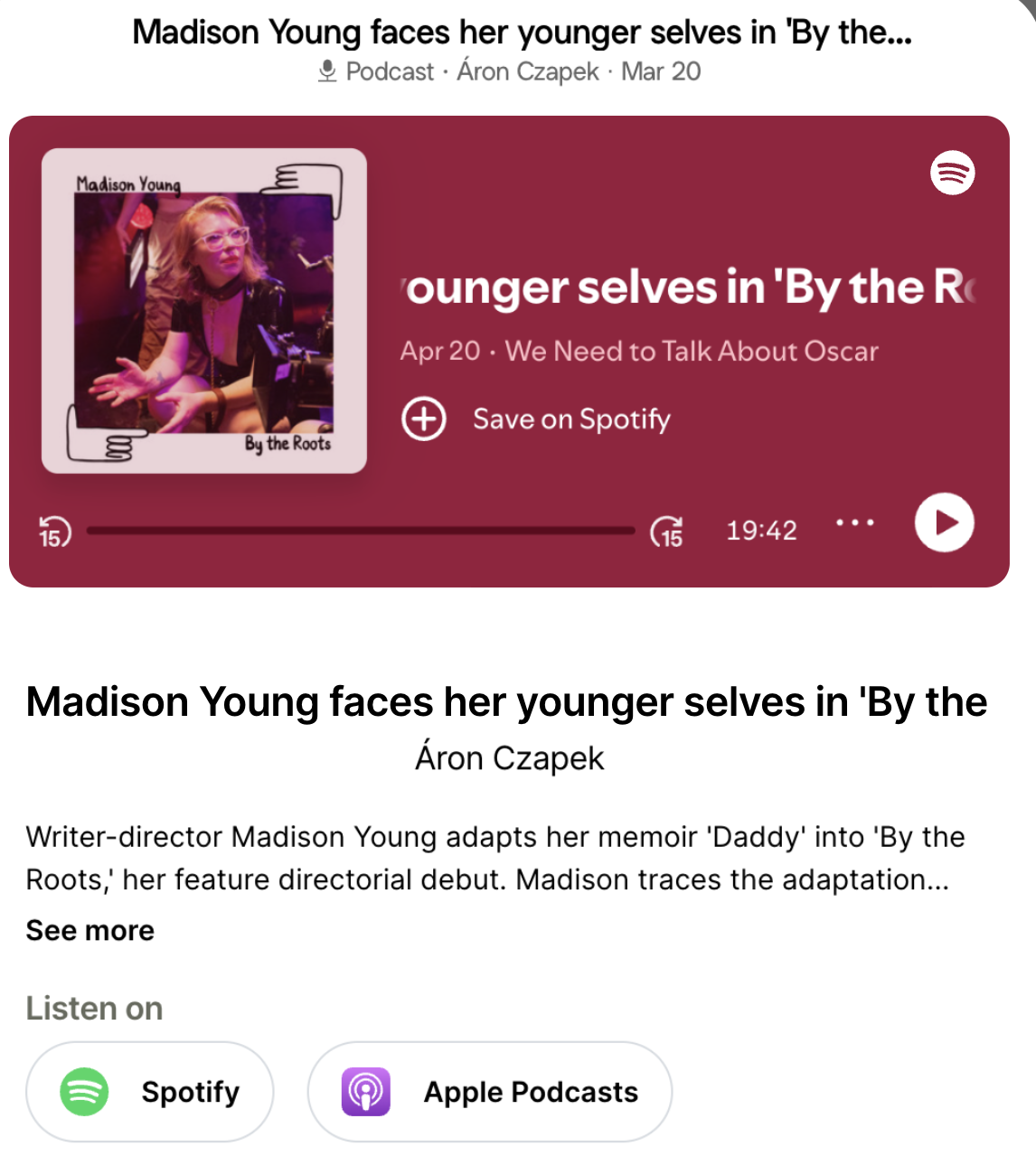 We Need to Talk About Oscar Loves By the Roots!