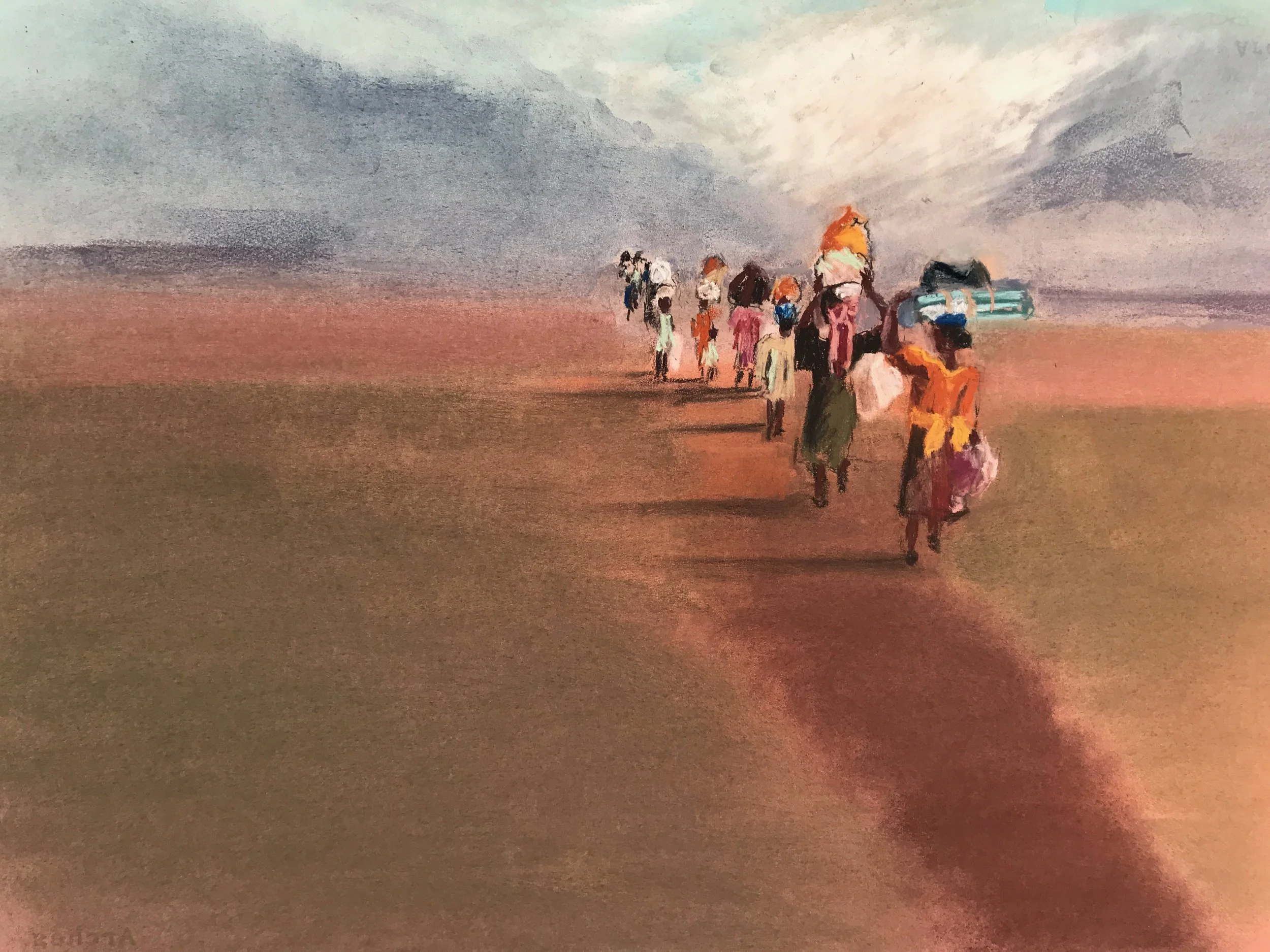 "TURNED AWAY"
PASTEL ON TEXTURED PAPER - 29.5"H X 37"W (FRAMED)
KATHARINE GOULD
2018