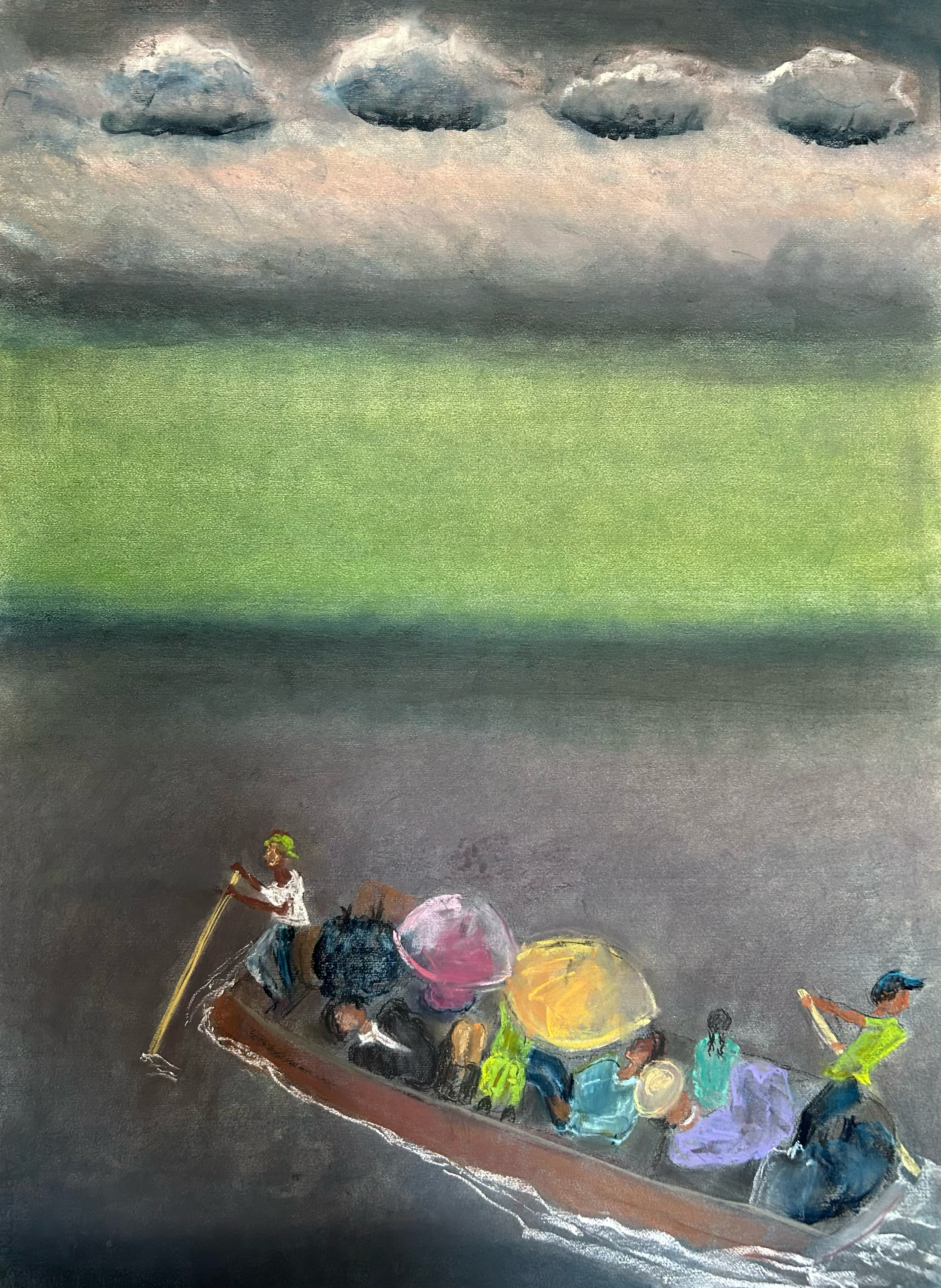 "NIGHTFALL" PASTEL ON TEXTURED PAPER - 30"H X 23"W 
KATHARINE GOULD
2026
