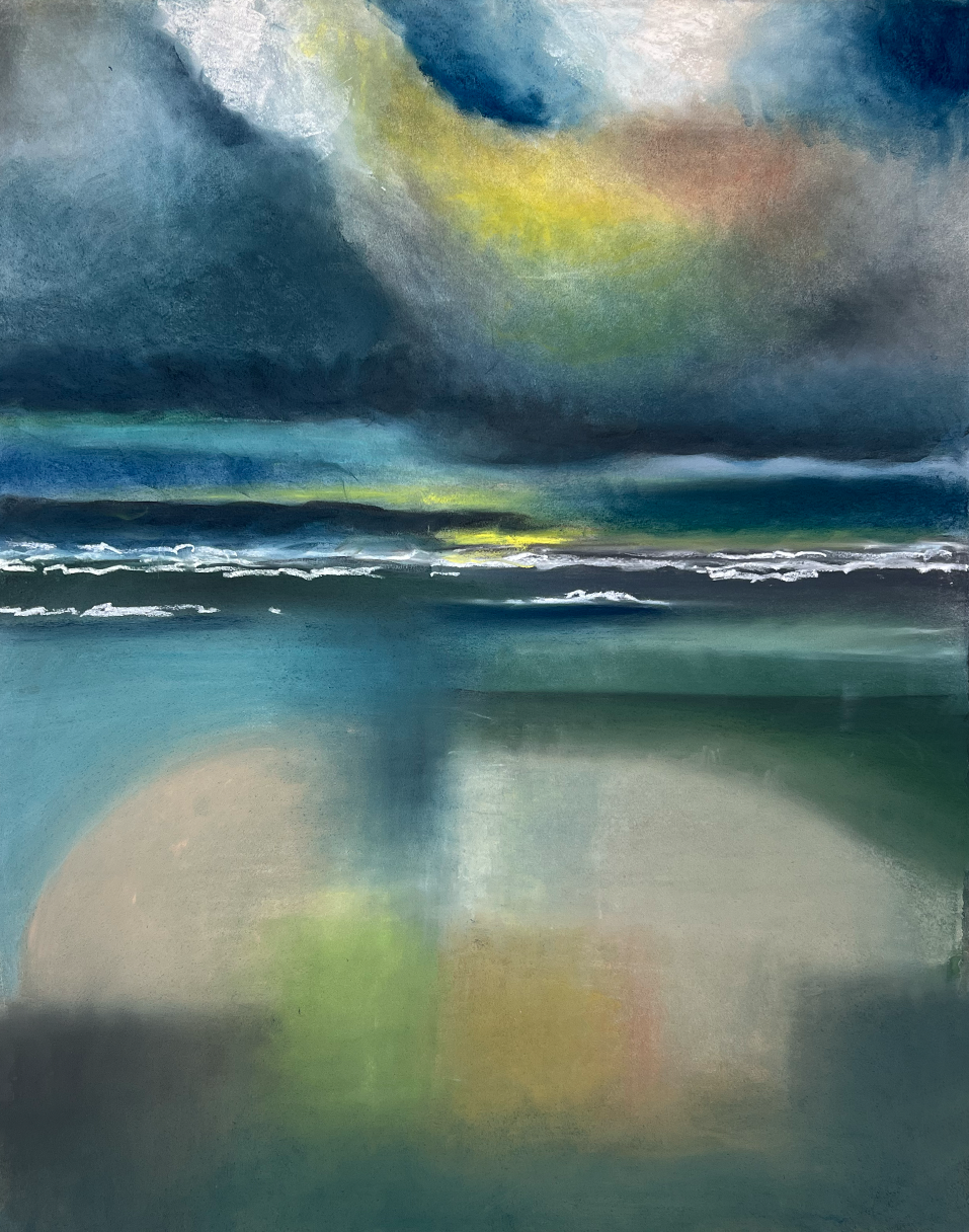 "THE SEAS SHORE"
PASTEL ON TEXTURED PAPER 37.5W X 44.5H
KATHARINE GOULD
2024