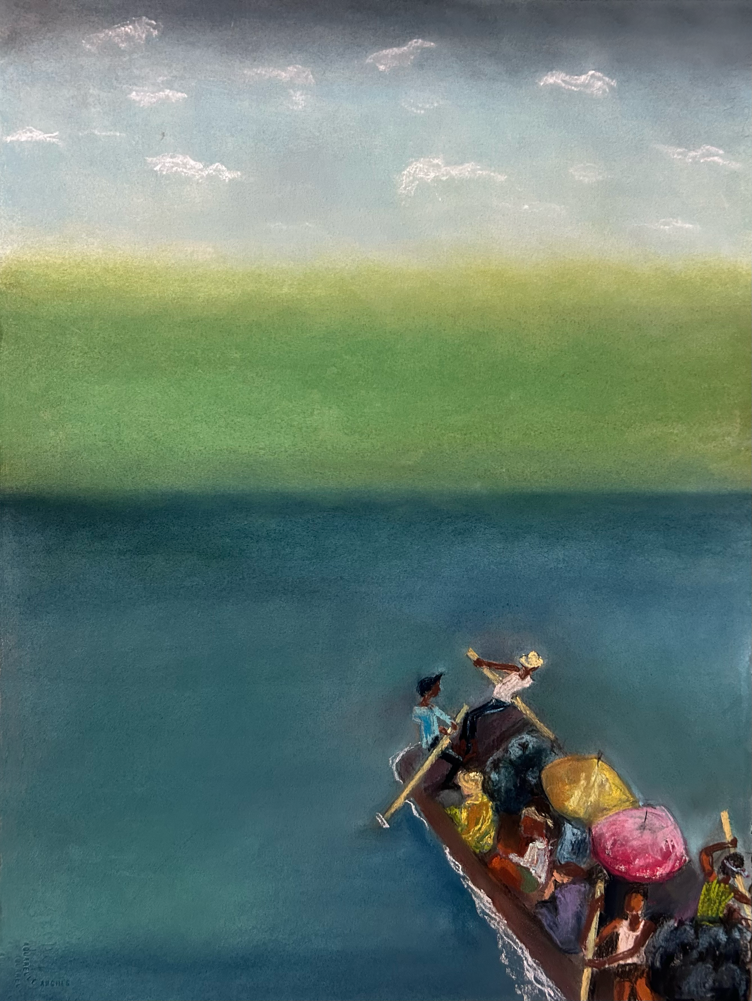 "TRAVELERS" PASTEL ON TEXTURED PAPER - 30"H X 23"W 
KATHARINE GOULD
2026