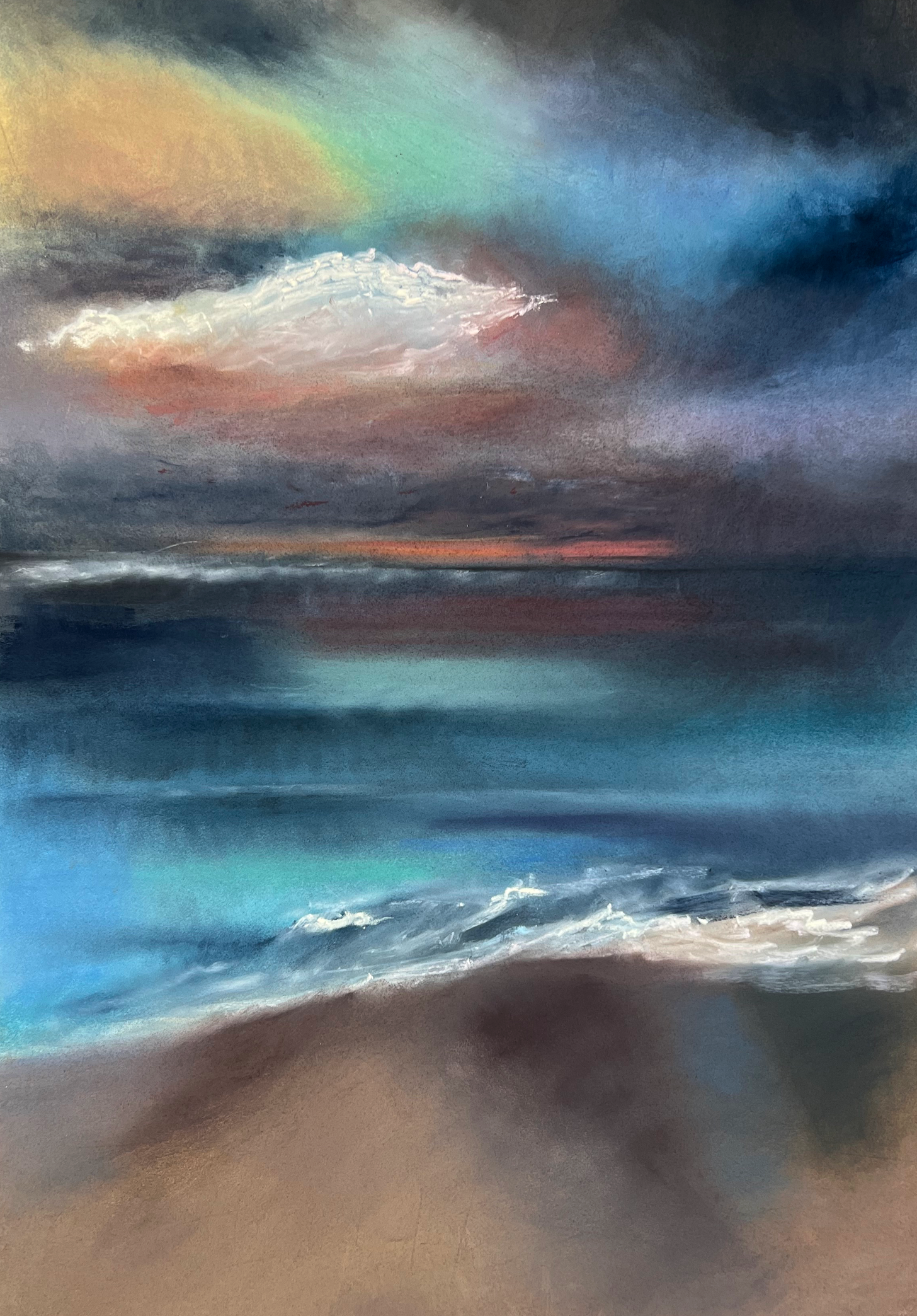 "DARKENING CLOUDS"
PASTEL ON TEXTURED PAPER - 52"H X37"W (FRAMED)
KATHARINE GOULD
2023
