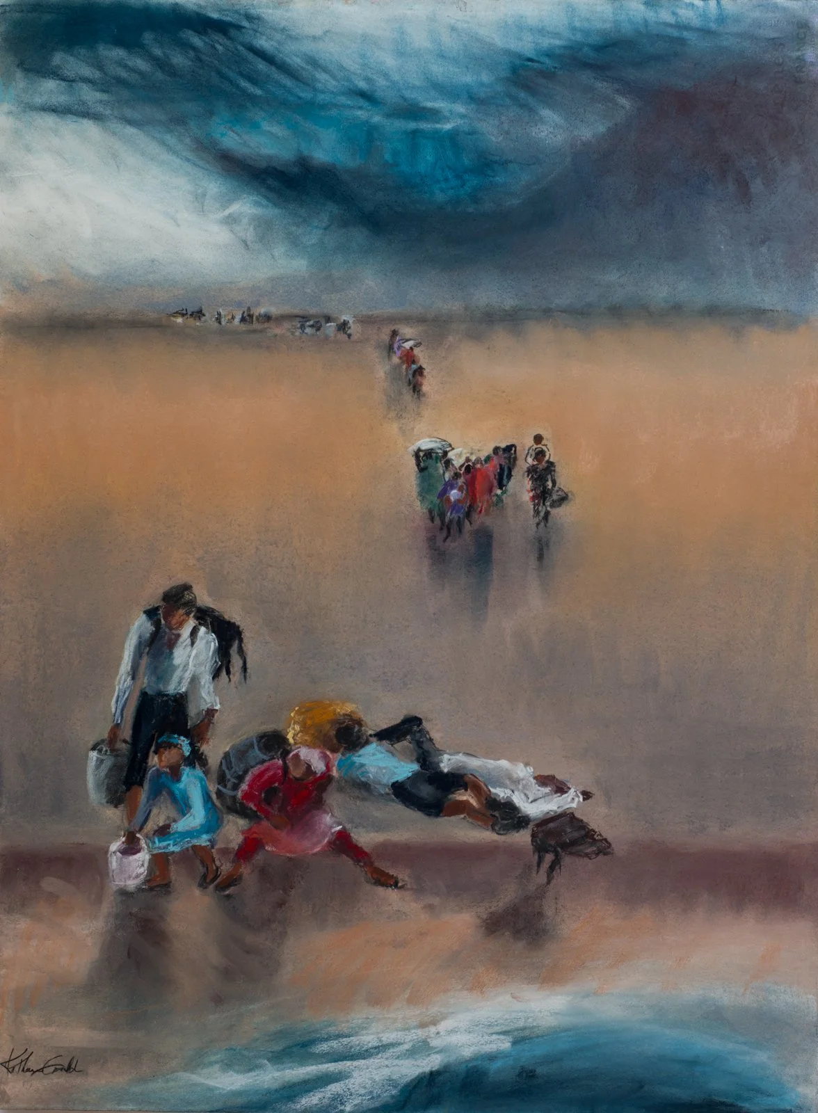 "REACHING THE SHORE"
PASTEL ON TEXTURED PAPER - 51"H X 34"W (FRAMED)
KATHARINE GOULD
2019