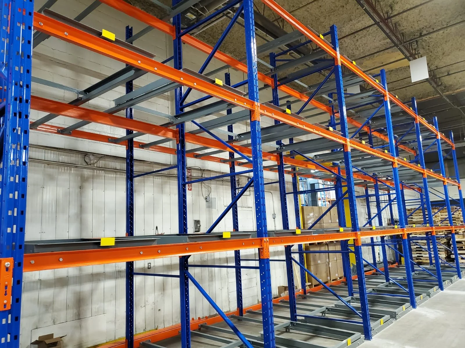 pallet racking with push back carts