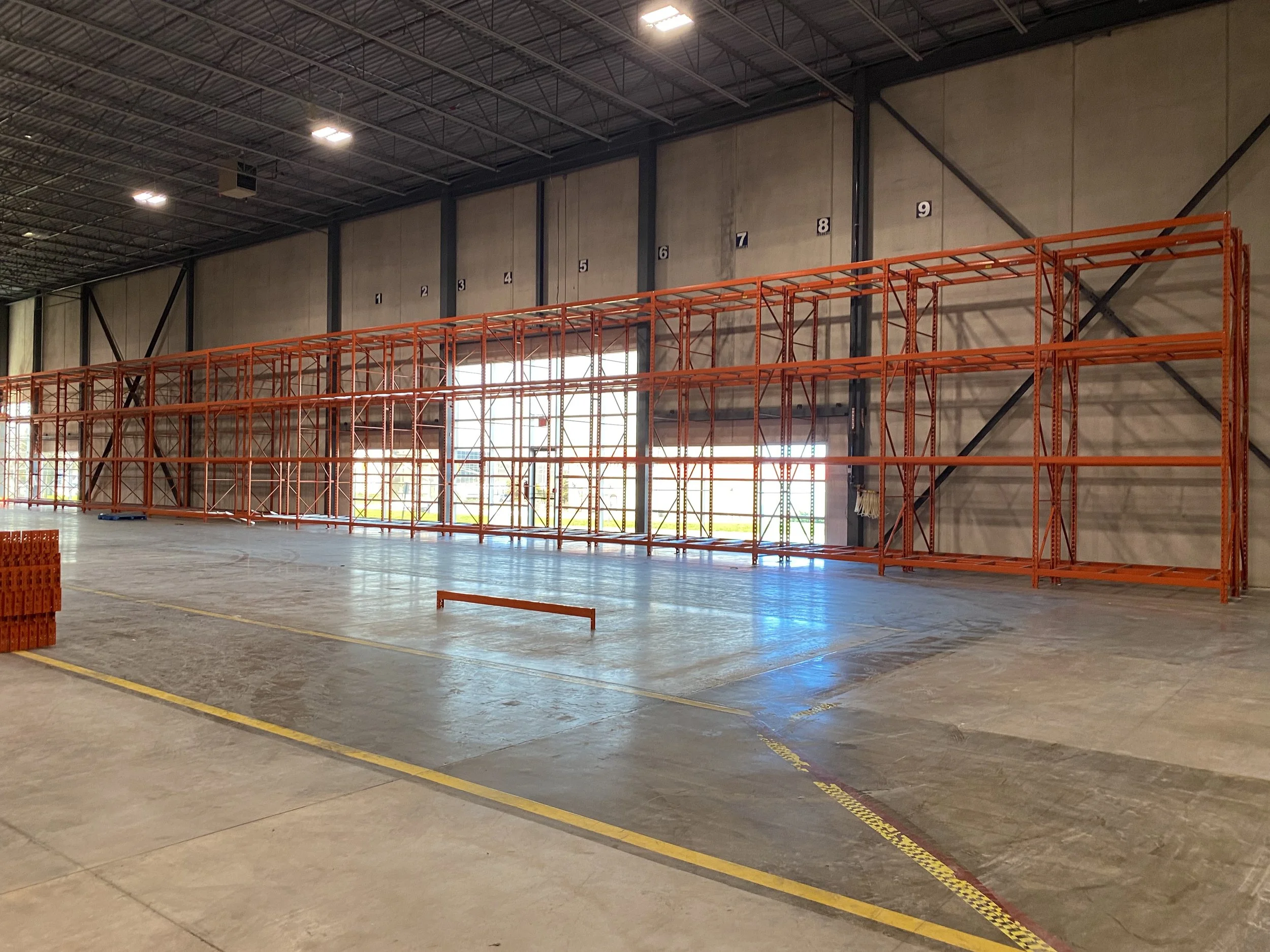 Double deep row of RediRack pallet racking