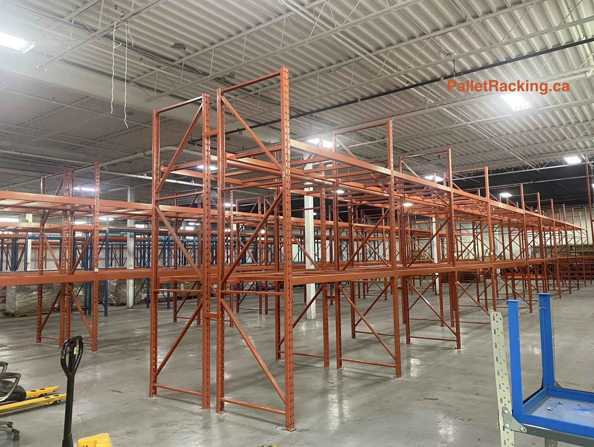 New RediRack warehouse pallet rack with pallet support bars