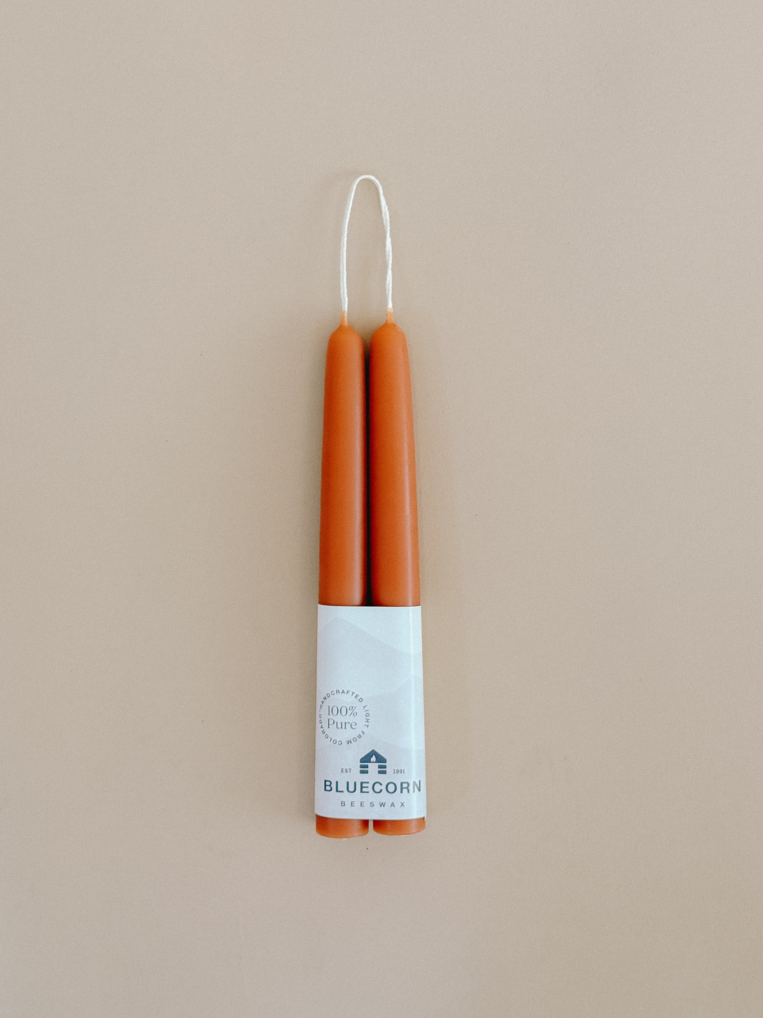 Beeswax Taper Candles -  8" Terracotta