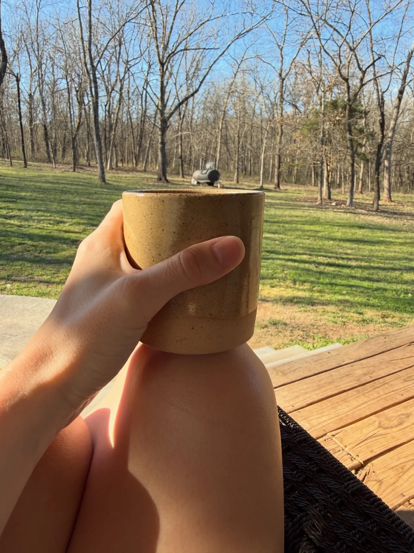 Good morning from my front porch &amp; handmade mug ☕️