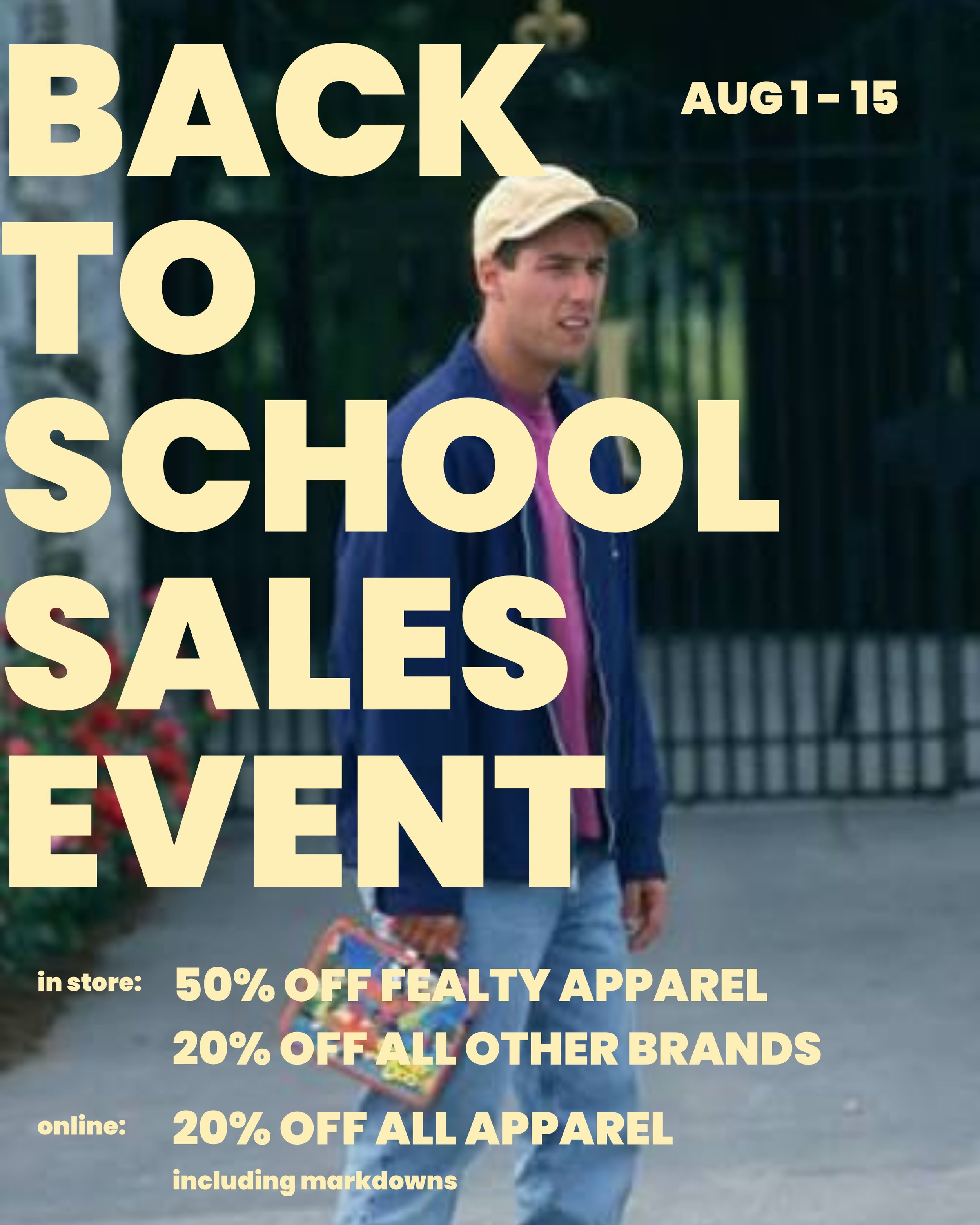 Sometimes I post things really against the overall aesthetic I&rsquo;m building. Like this Billy Madison reference. It adds character. 
💙 BACK TO SCHOOL SALES EVENT
In store: 50% off all fealty apparel, 20% off all other brands (we carry @booth63_sg