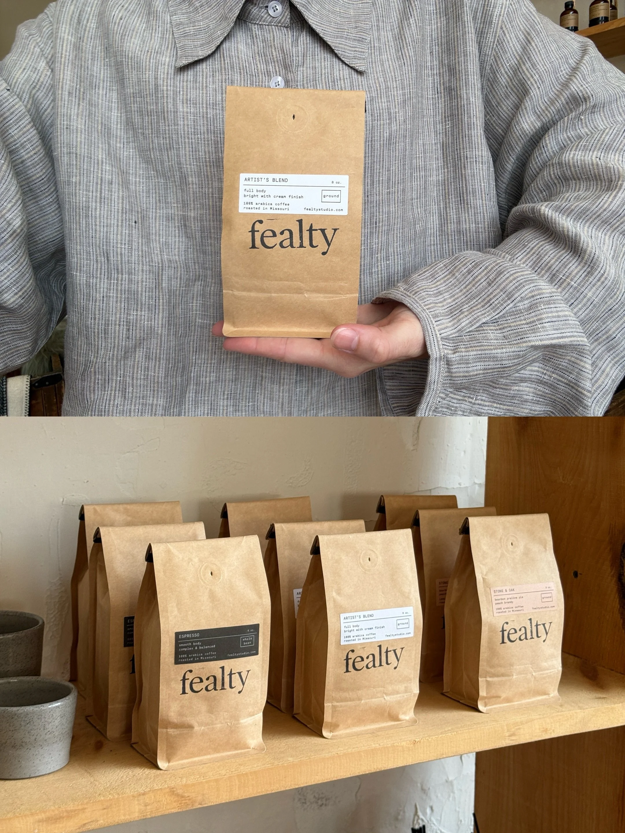 Introducing Fealty Coffee ☕️ I&rsquo;ve been sooo excited to finally share this - a beautiful pairing for my handmade mugs. 

We&rsquo;ve partnered with a local roaster to bring carefully chosen coffees to Fealty, all roasted right here in Southwest 
