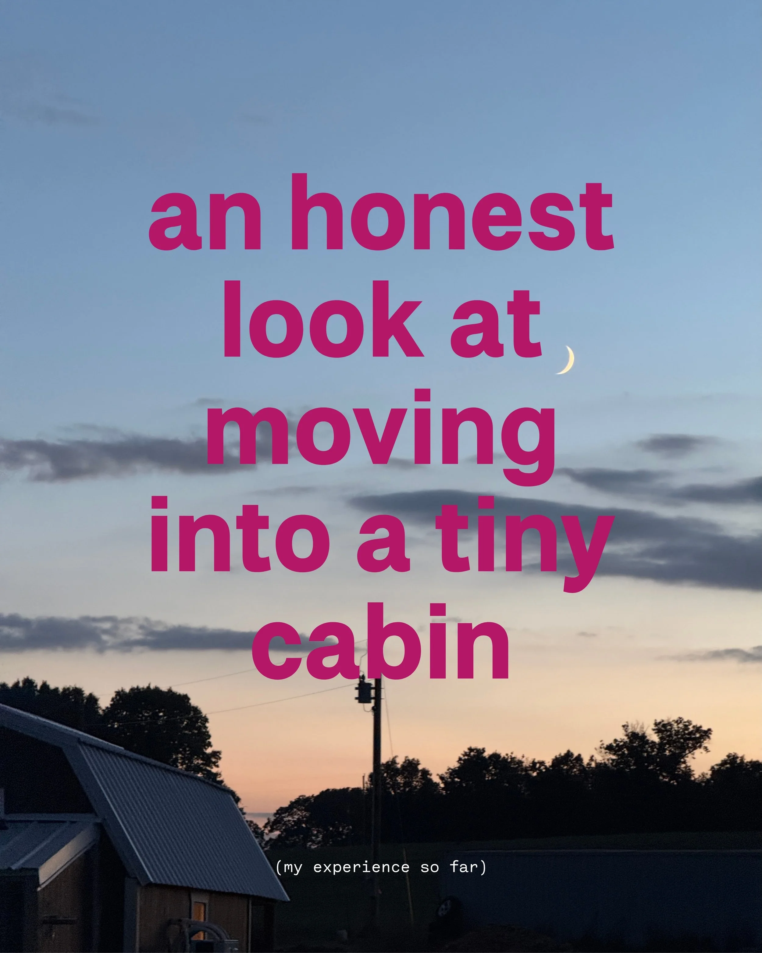An honest look at moving into a tiny cabin 🍂 my husband and I sold our first home together, a home we built the same year we got married in 2018. And we downsized by over 2000 sq ft. This year has brought a lot of change for us. Our tiny cabin alrea
