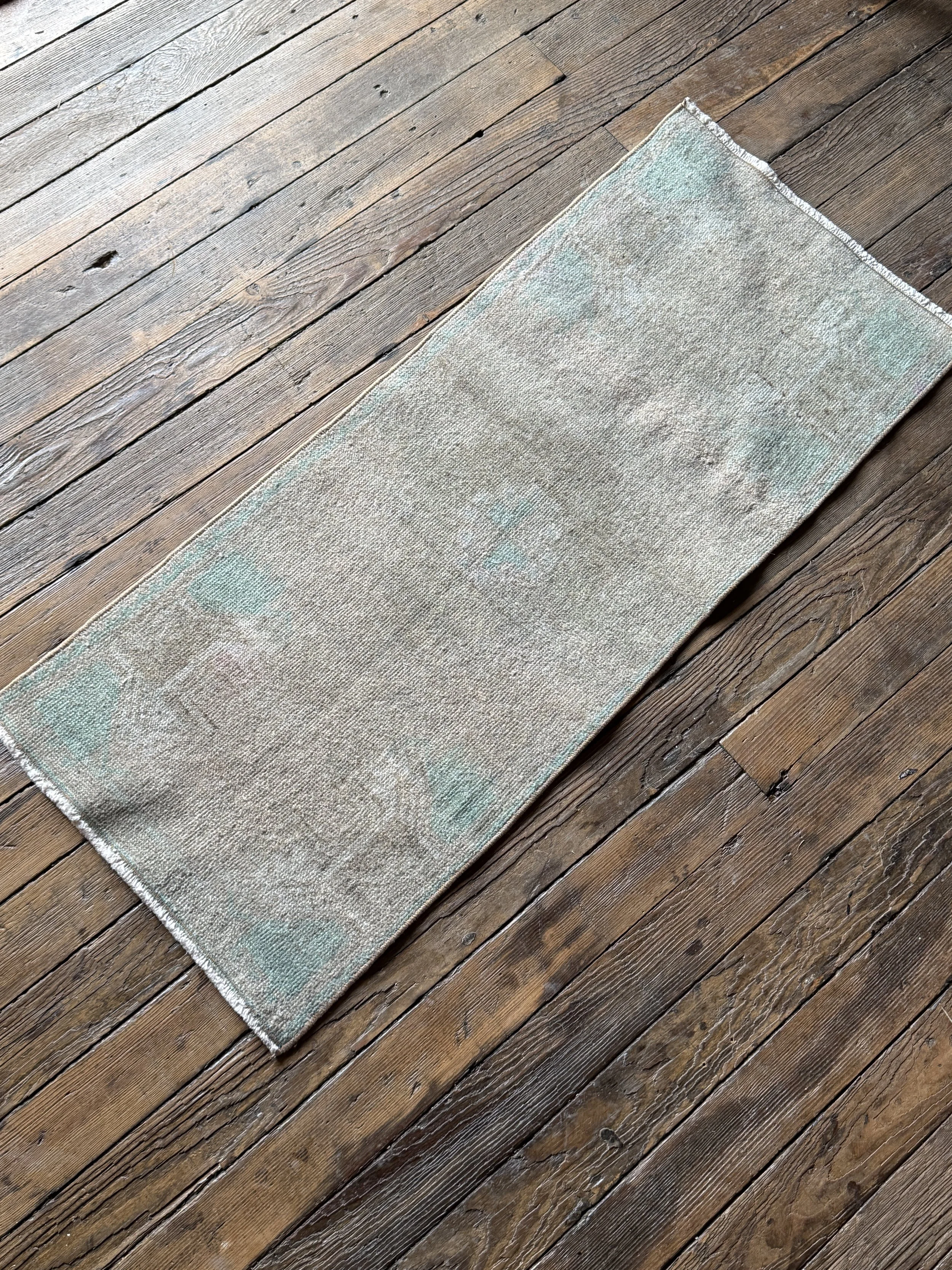 Mini Vintage Turkish Rug - Sage Stone