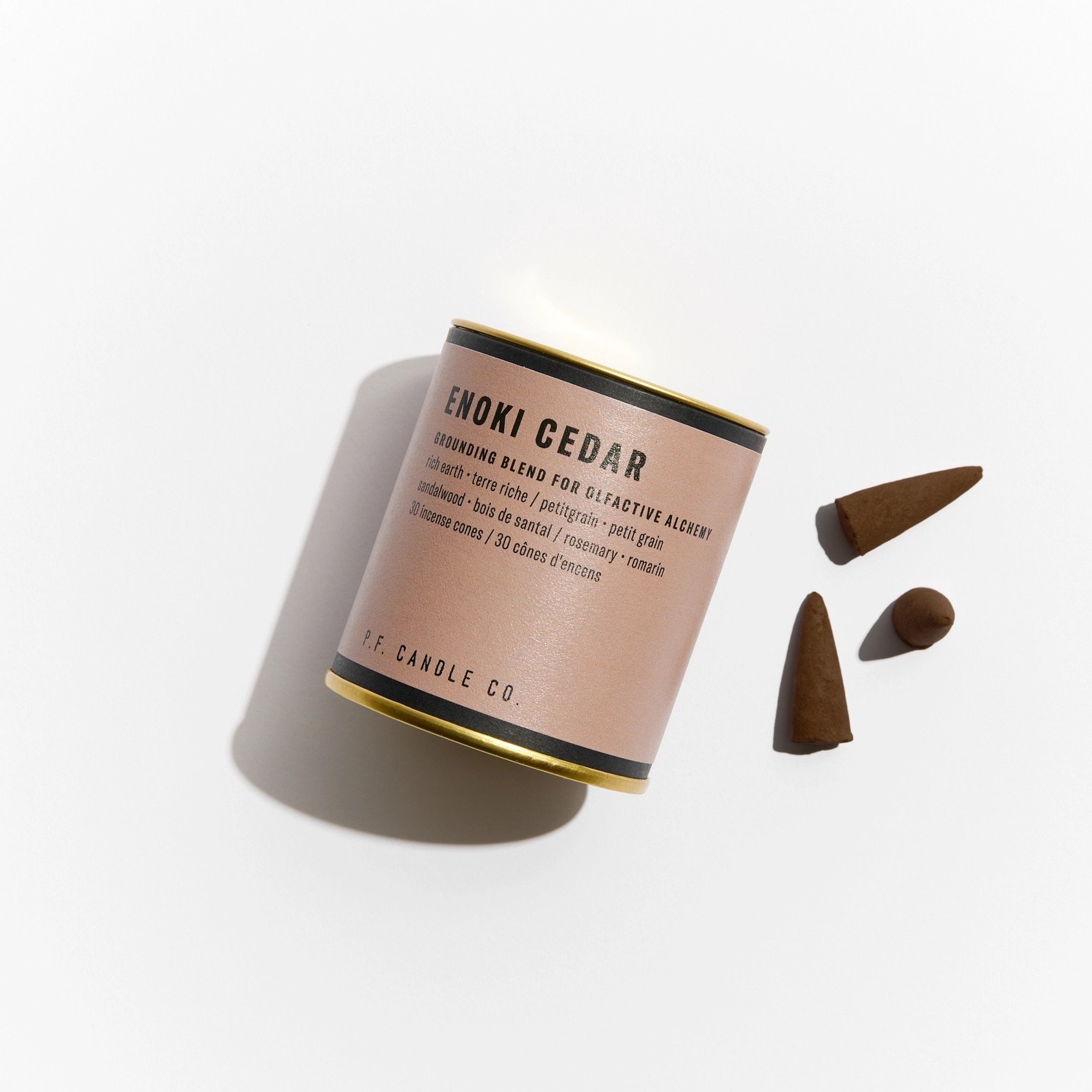 Enoki Cedar Incense Cones - PF Candle Co