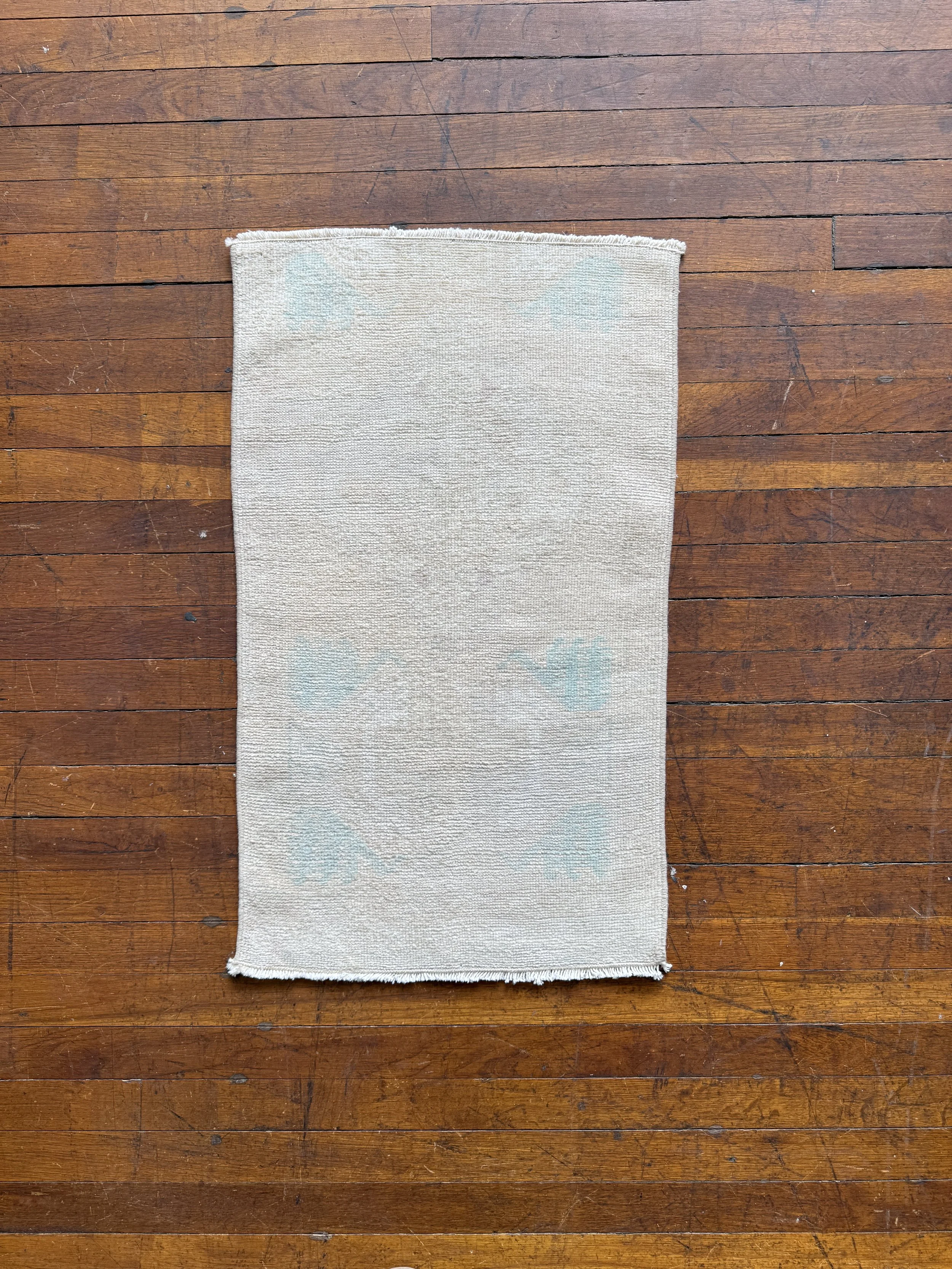 Mini Vintage Turkish Rug - Muted Beige