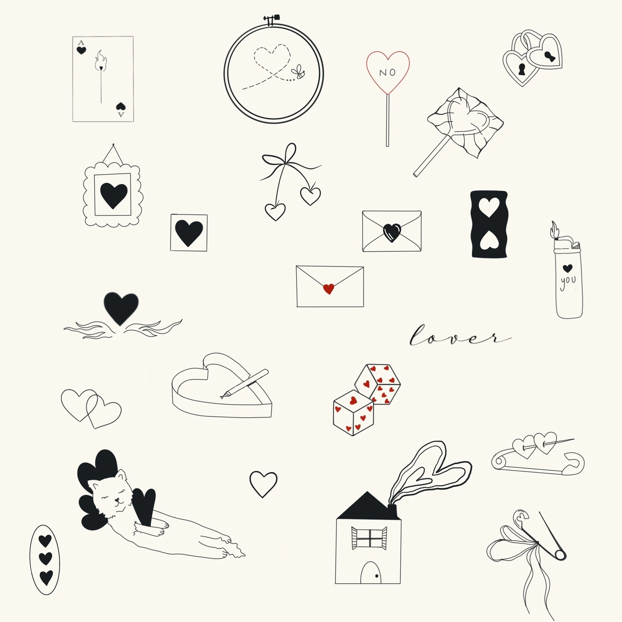 Valentines Flash (sizing varies)